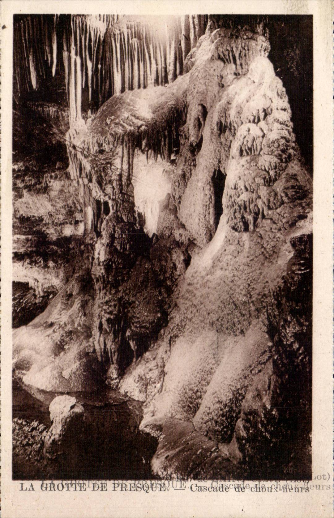 Let us envy of Padirac and Ceres - the Cave of Almost - Cascade of cabbages flowers - CPA