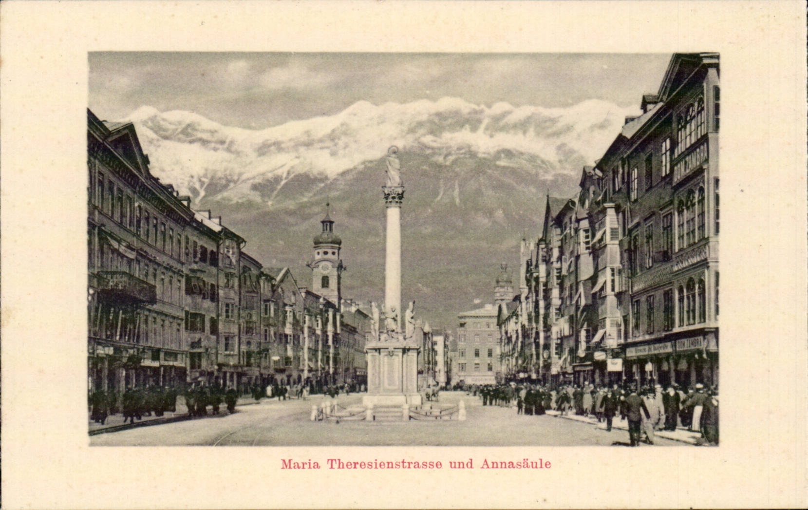 Austriche - Austria - Oesstereich - the Tyrol - the Tirol - Maria Theresienstrasse und Annasaeule CPA