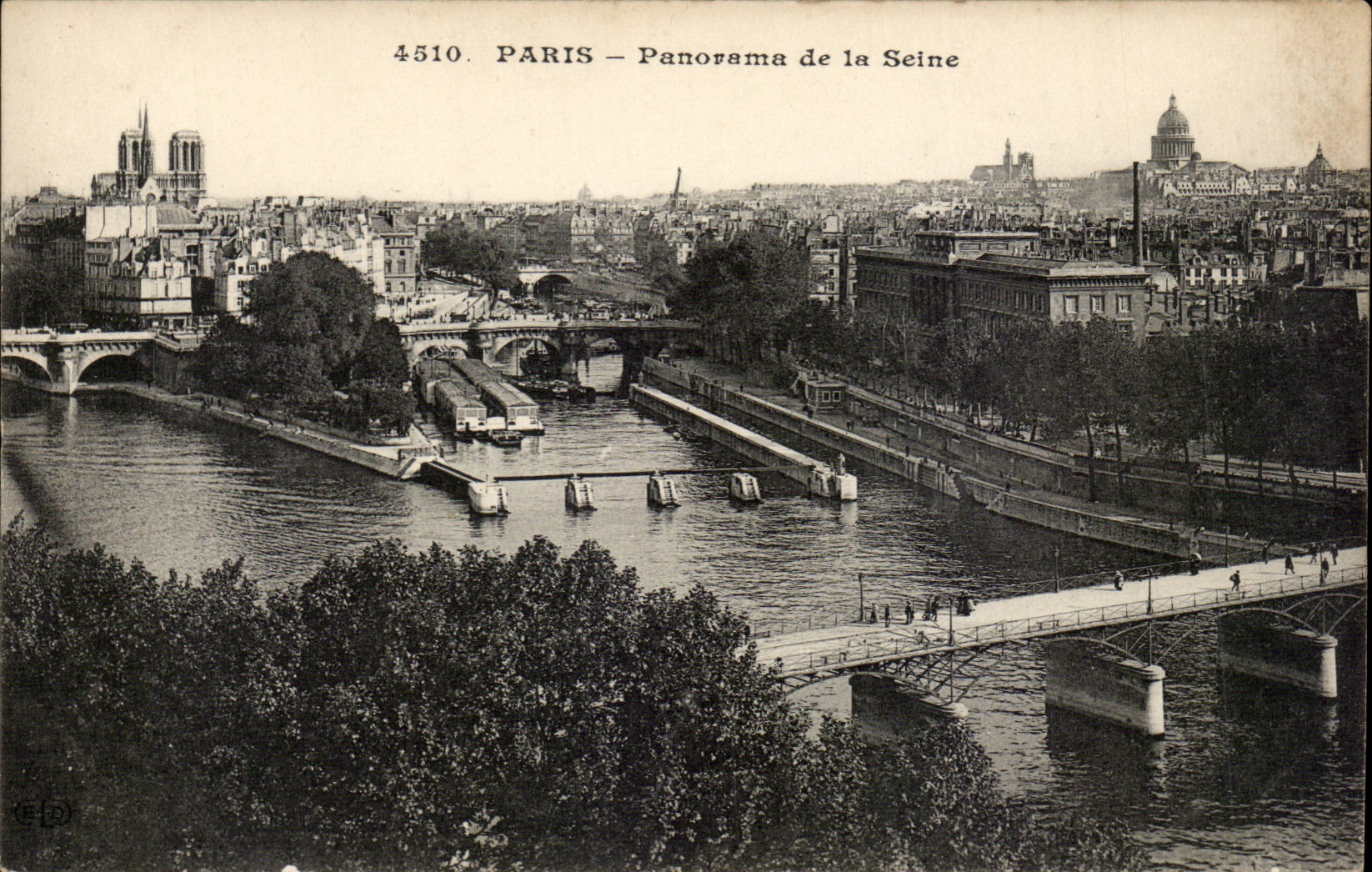 Paris - 1 - Panorama de la Seine CPA
