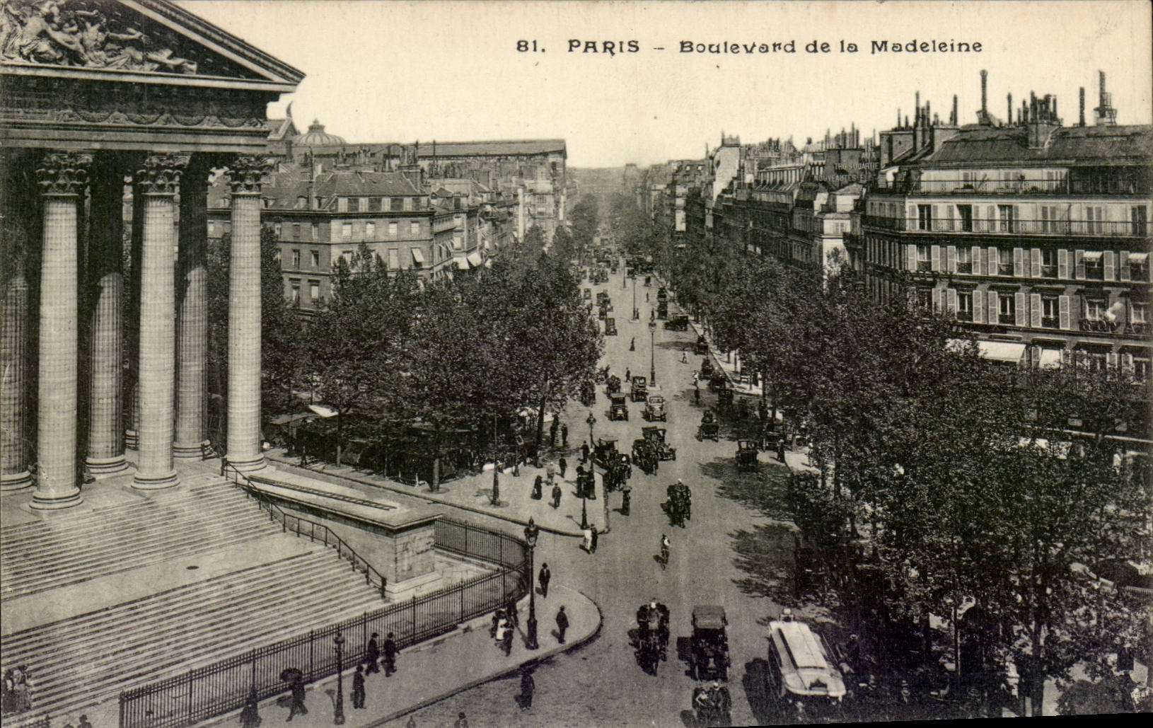 Paris - 8 - Boulevard of Madeleine CPA