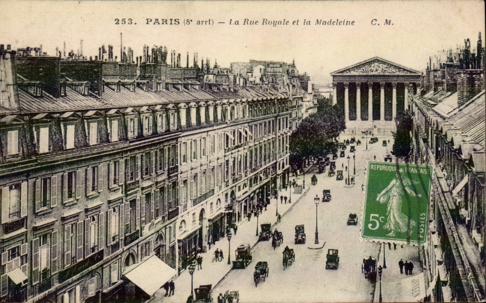 Paris - 8 - the Street Royal - Madeleine CPA