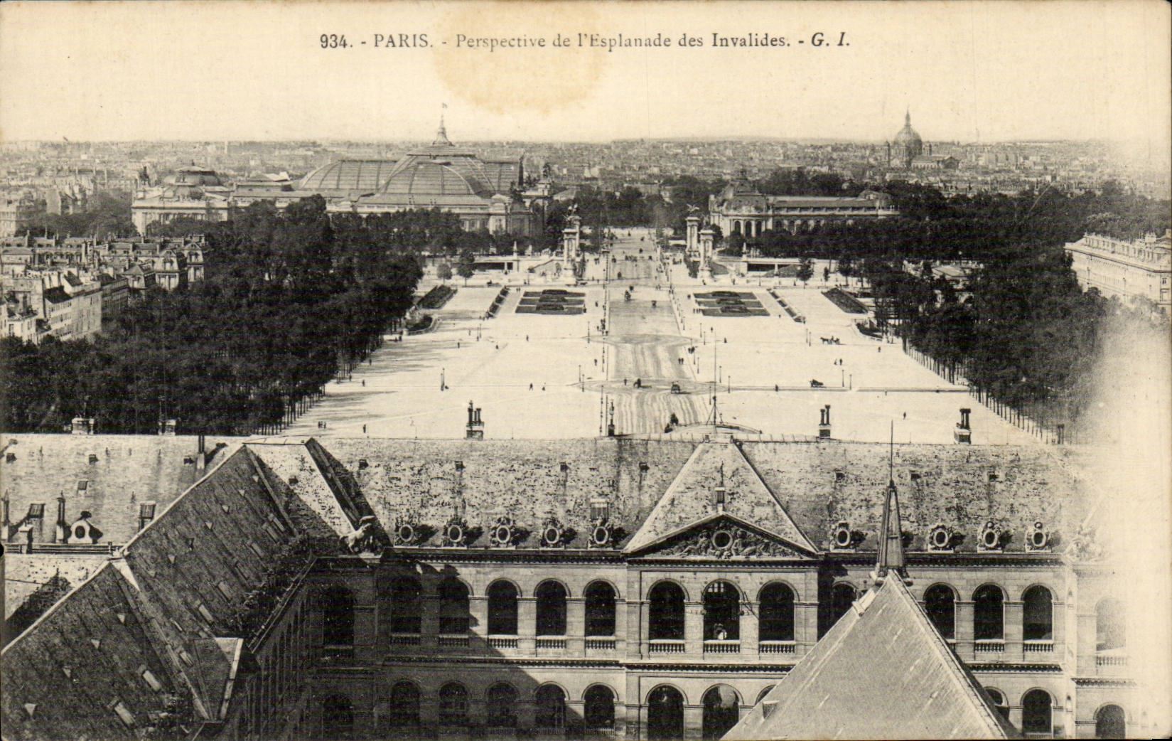 Paris - 7 - Walk of Espalande of Invalides - CPA