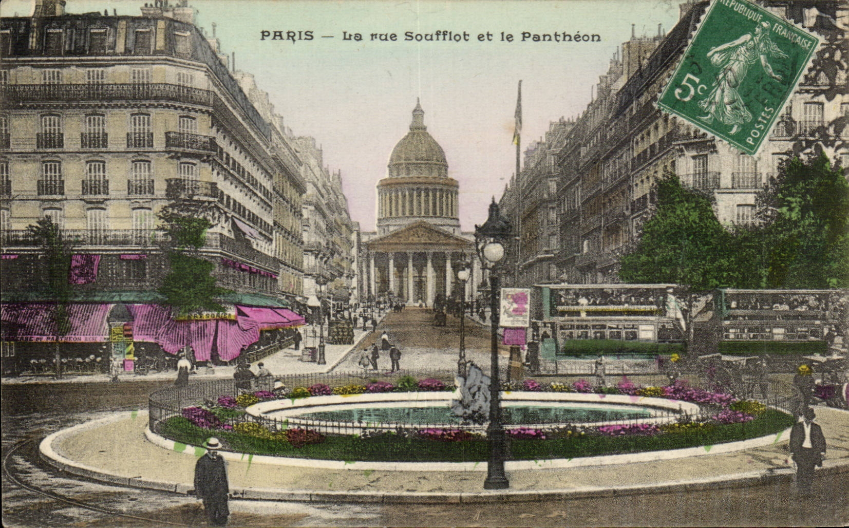 Paris - 5 - the Street Souffot and the Pantheon CPA