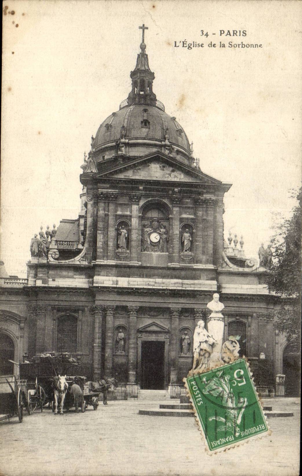 Paris - 5 - Church of the Sorbonne - CPA
