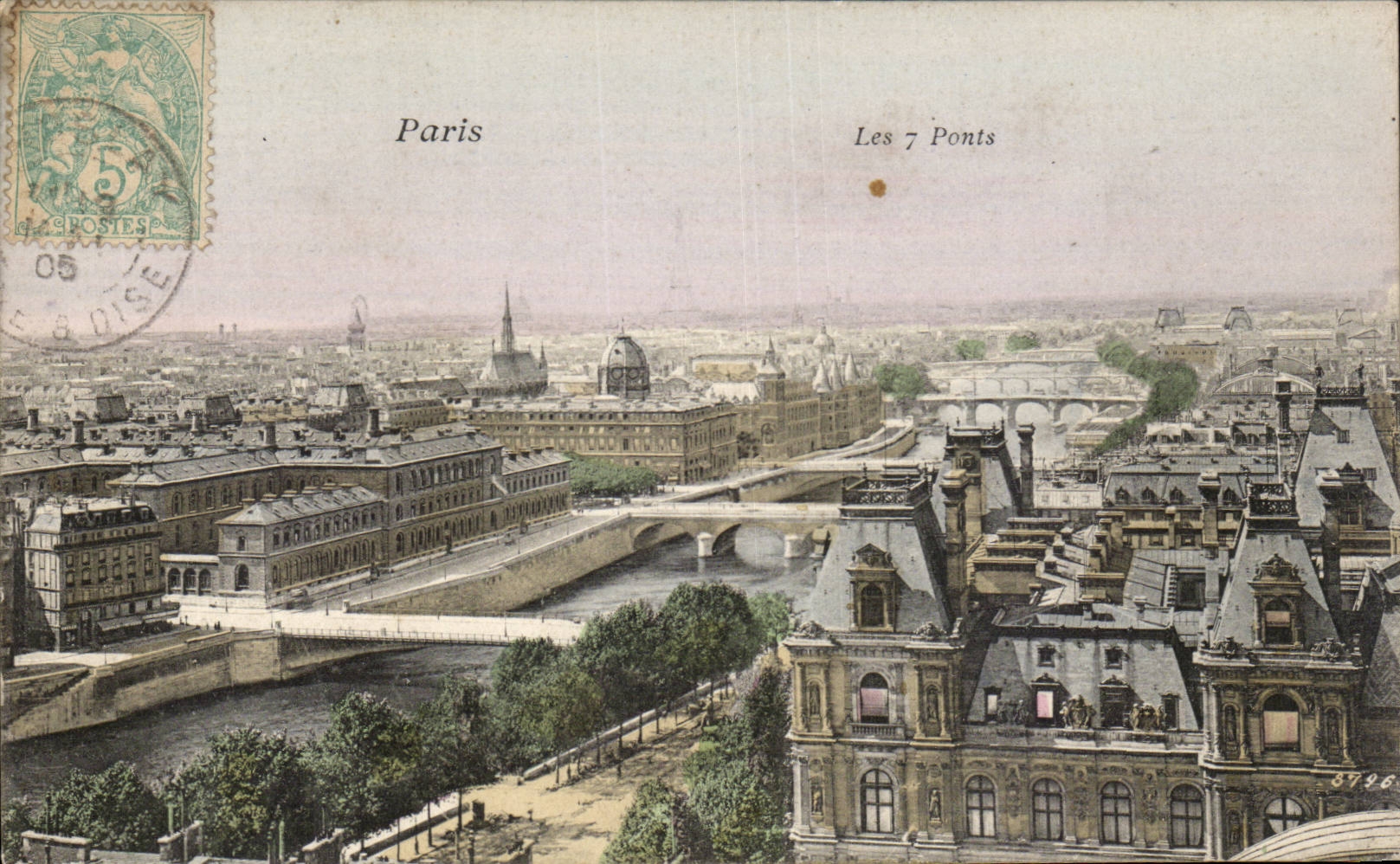 Paris - Les Sept Ponts - CPA 