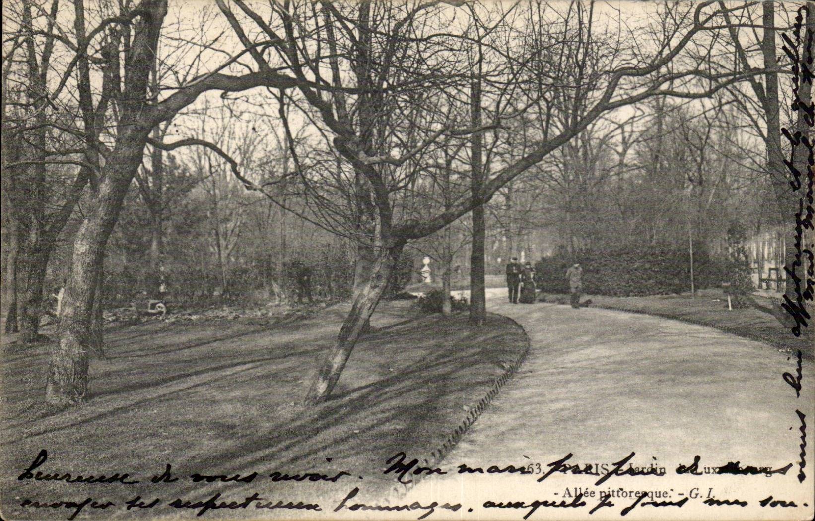 Paris - 6 - Garden of Luxembourg - Allee Picturesque - CPA