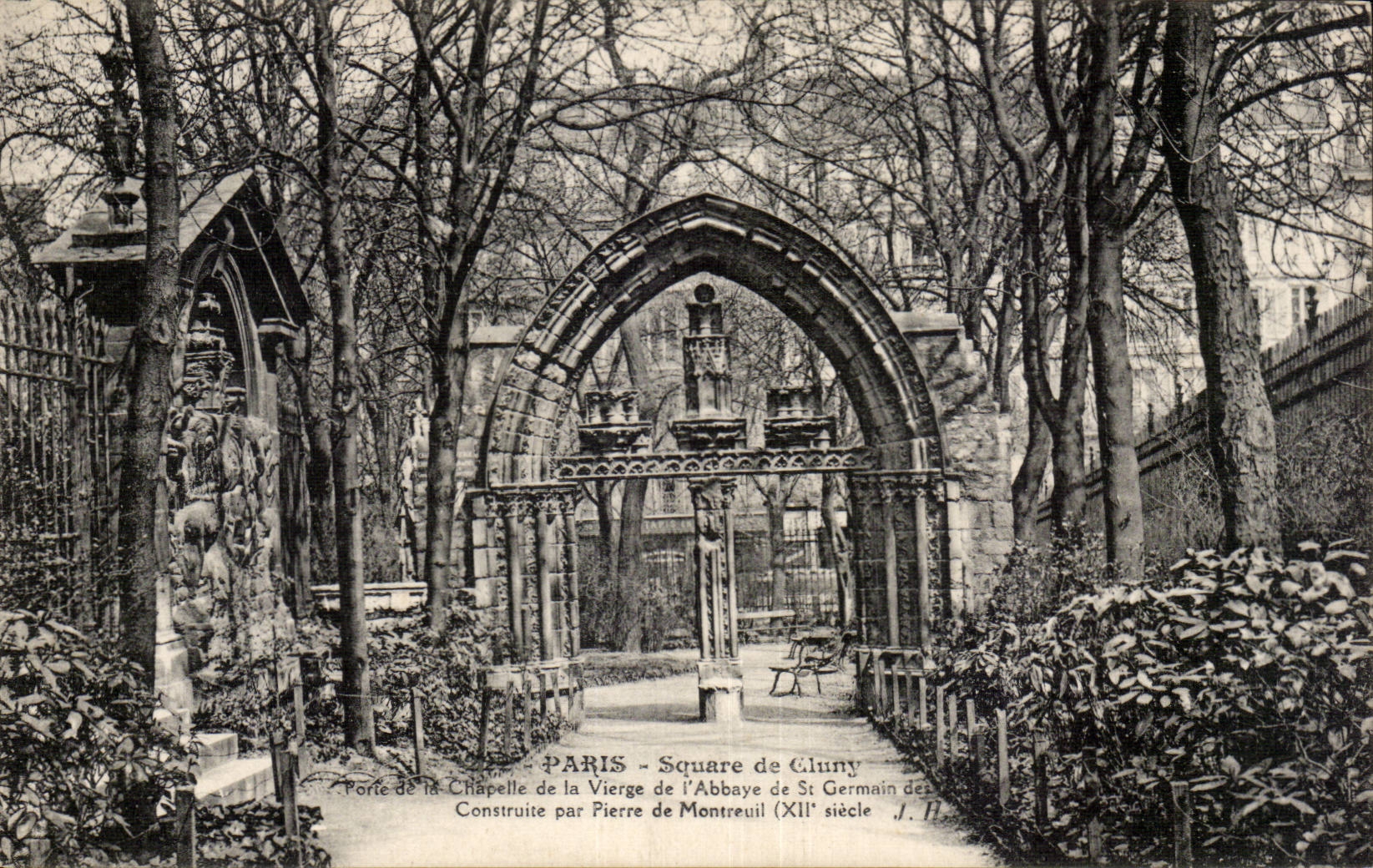 Paris - 5 - Public garden of Cluny - CPA