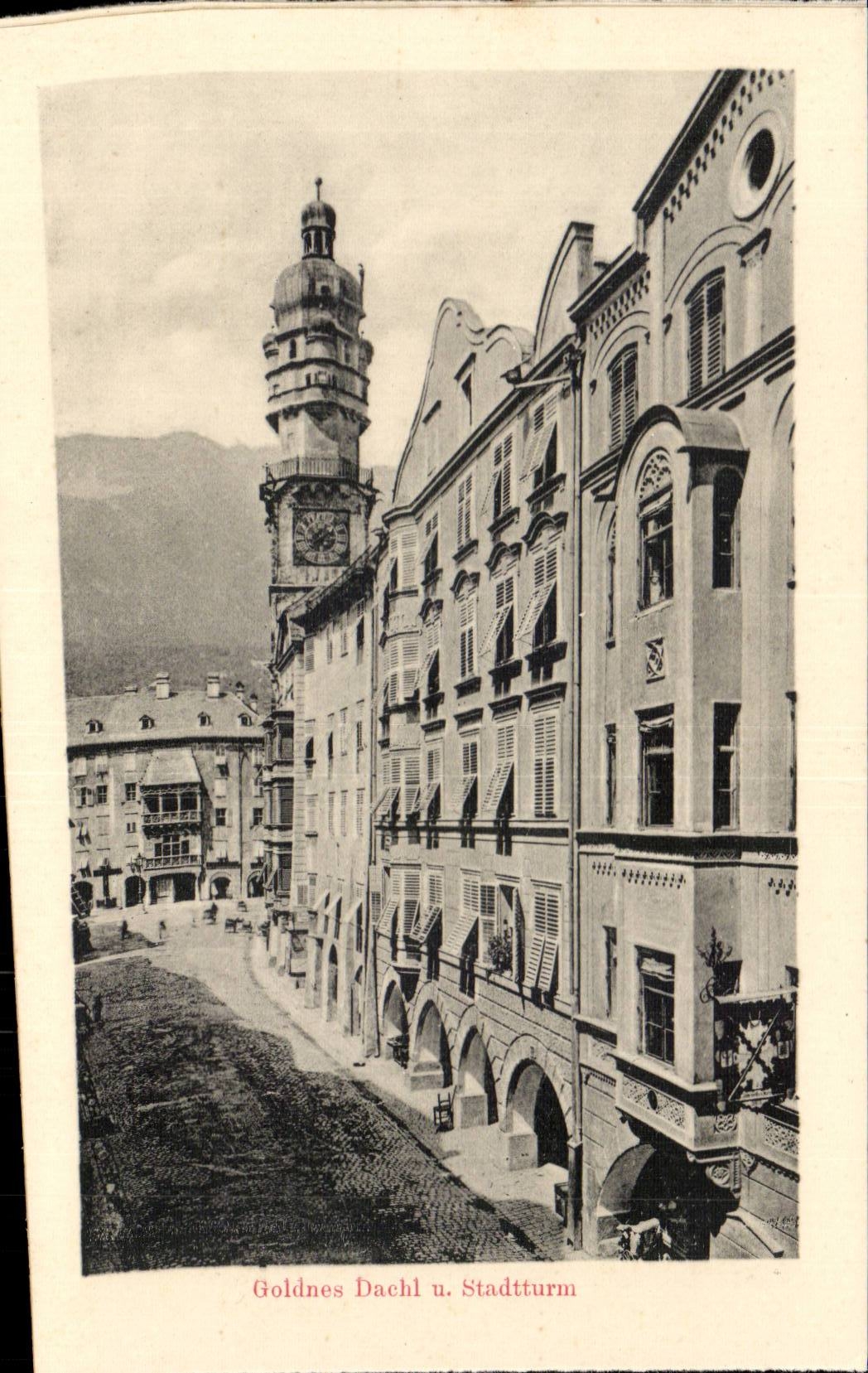 Austriche - a-sterreich - das Tirol - das Tirol - das Innsbruck - das Goldenes Dachl und das Stadtturm CPA