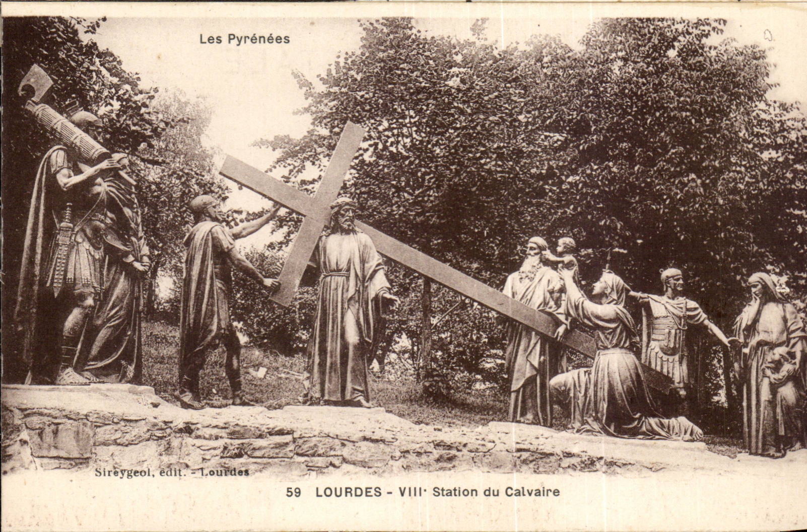 Lourdes - VIII Station of Martyrdom CPA