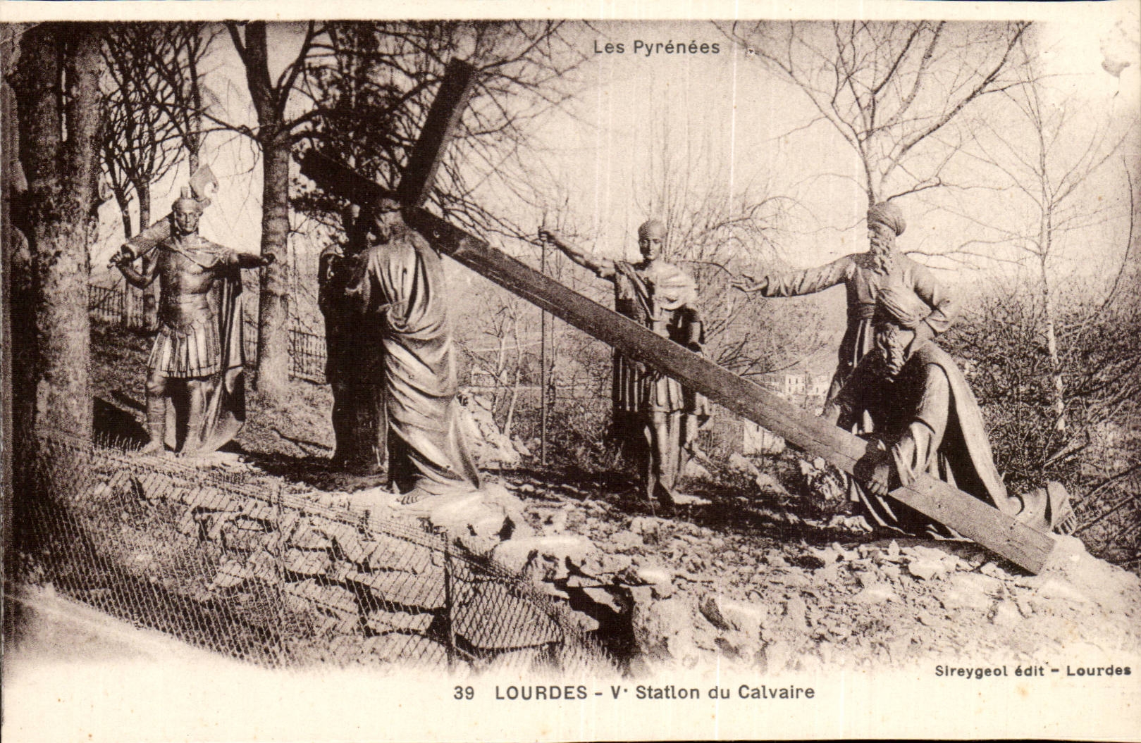 Lourdes - V Station of Martyrdom CPA