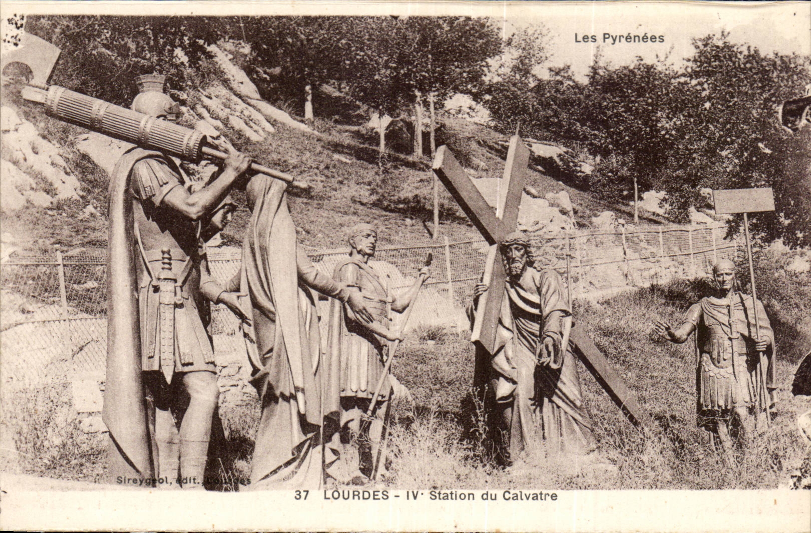 Lourdes - IV Station of Martyrdom CPA