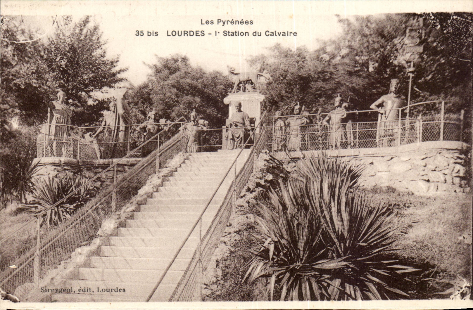 Lourdes - I Station of Martyrdom CPA