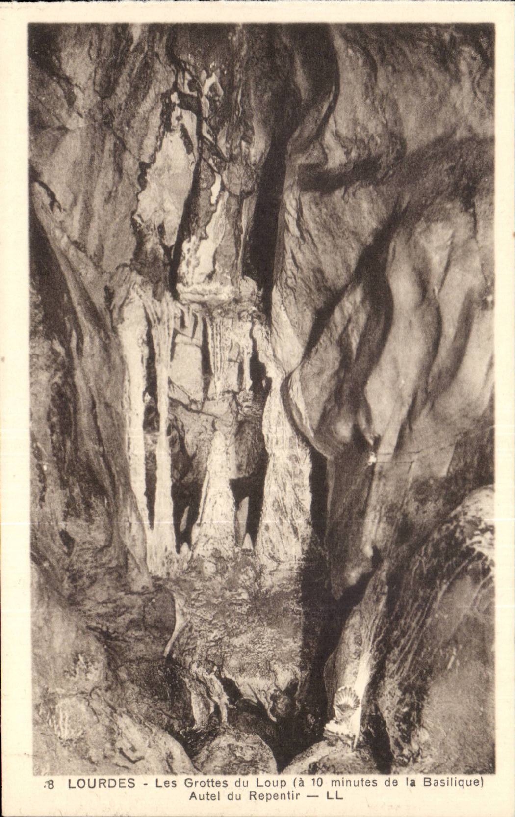 Lourdes - Caves of the Wolf - Furnace bridge of Repentance CPA