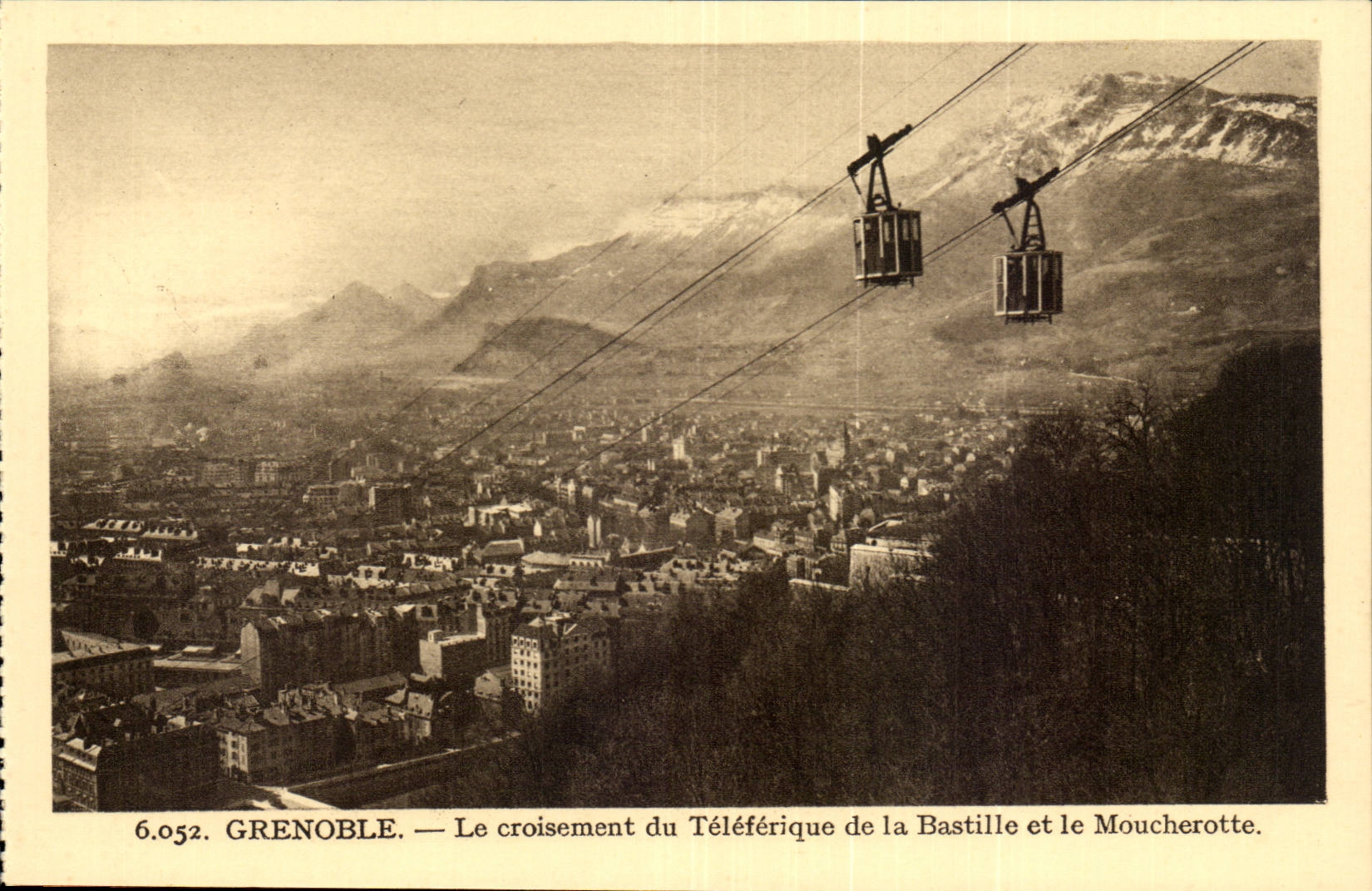 Grenoble - die uberfahrt von Teleferic der Bastille und des Moucherotte CPA