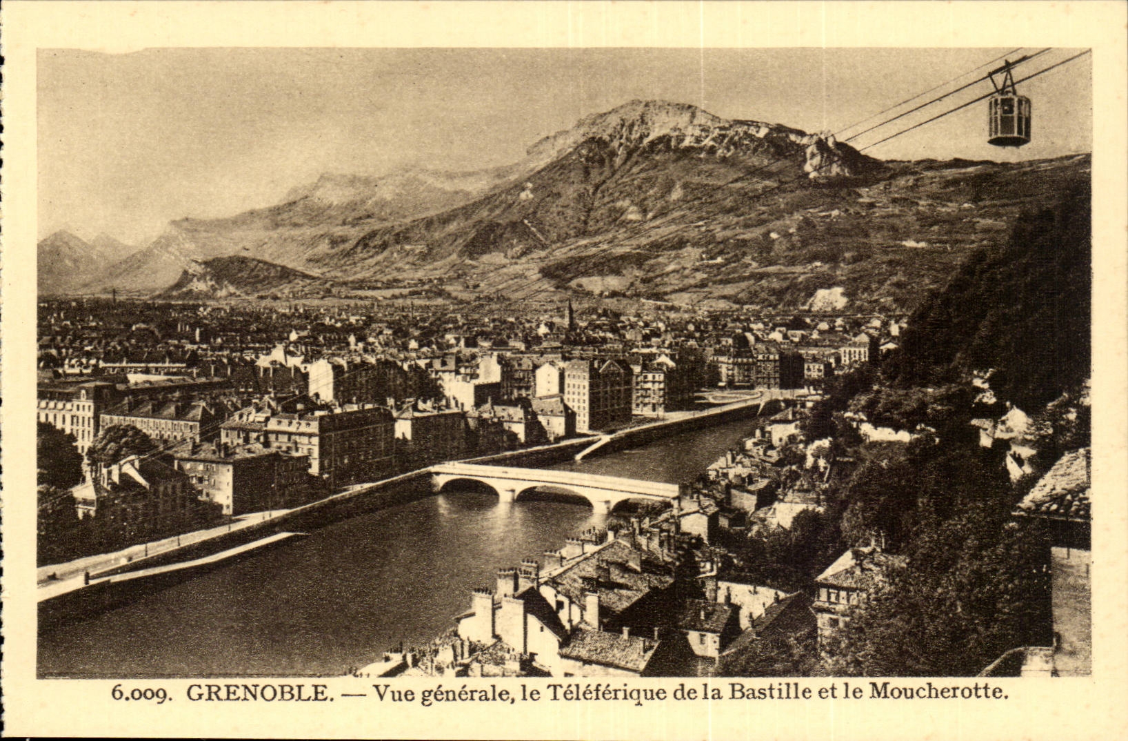 Grenoble - Ansicht - das Teleferic - Bastille und Moucherotte CPA