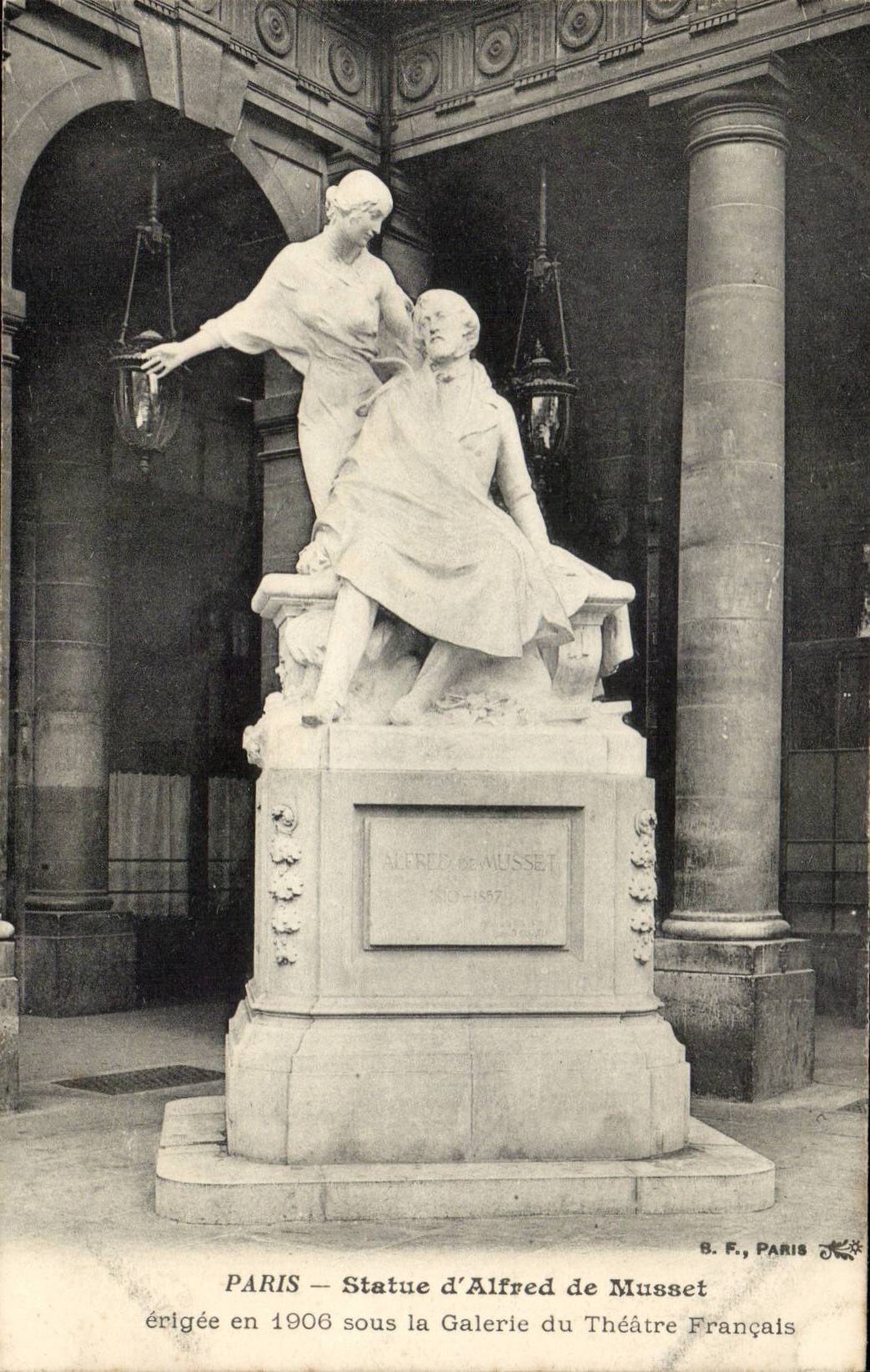 Paris -1 - Statue d'Alfred de Musset - CPA