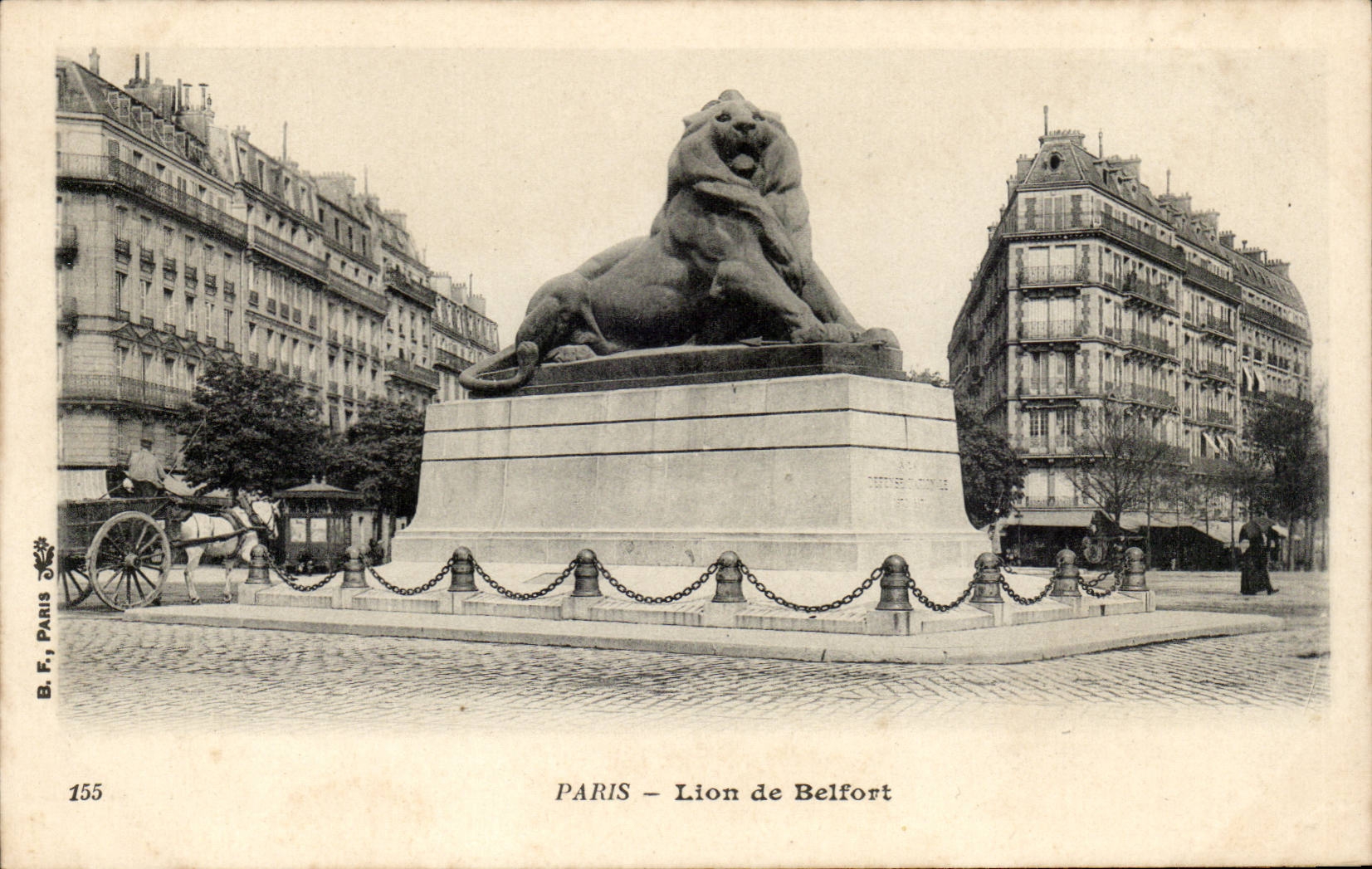 Paris - 14 - Lion of Belfort CPA