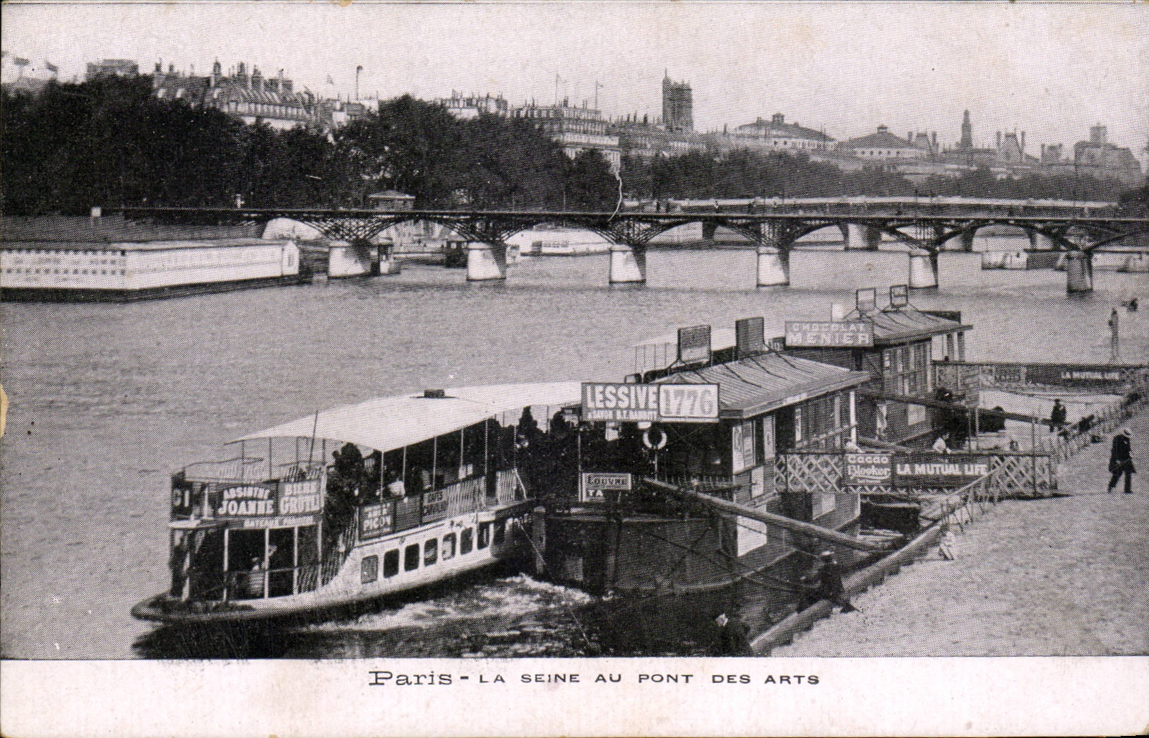 Paris - 1 - La Seine au Pont des Arts CPA