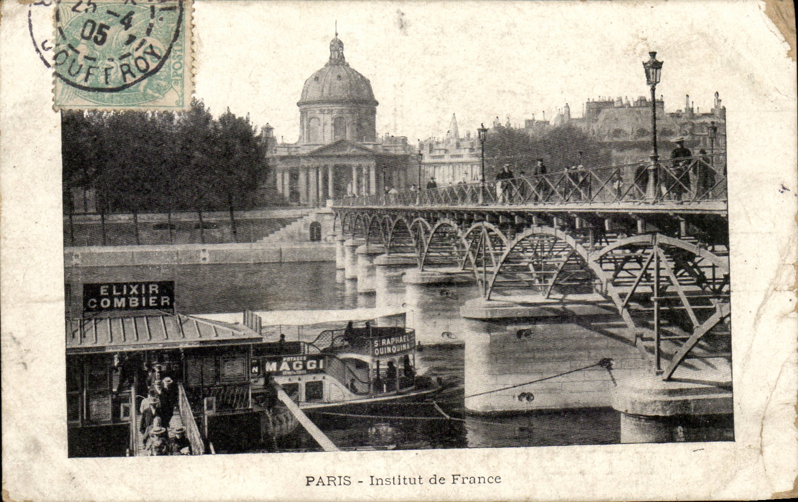 Paris - 1 - L'Institut et Pont des Arts - CPA 