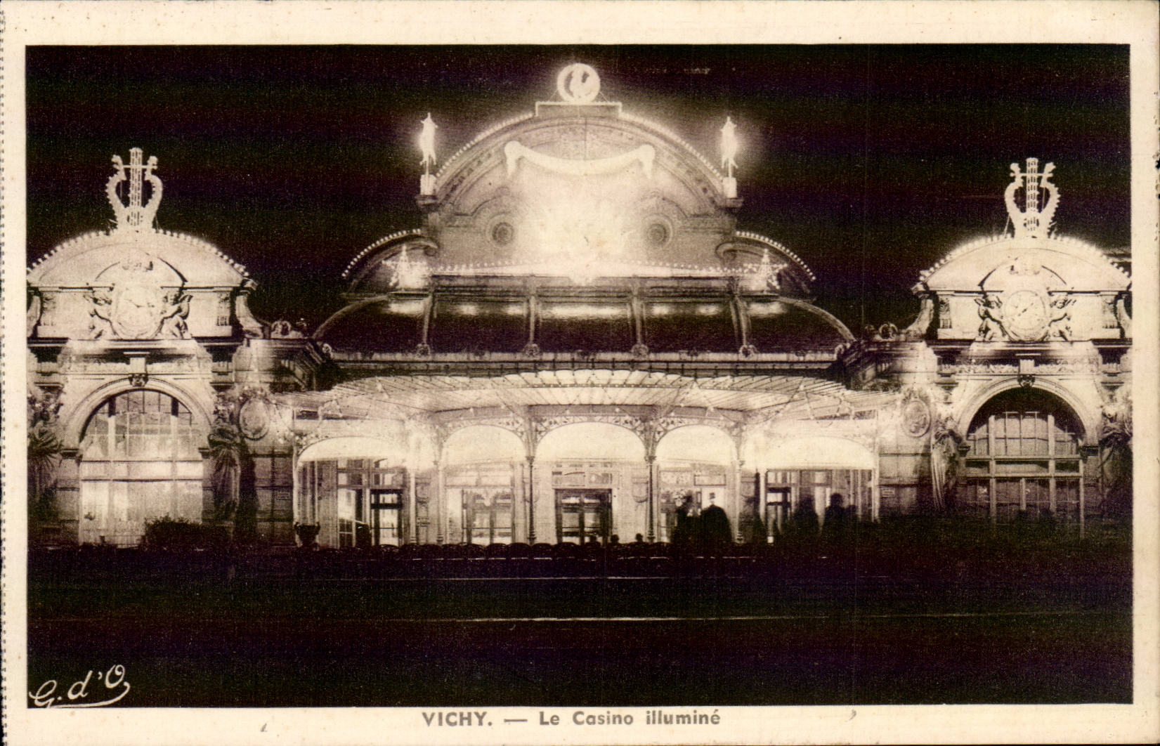 Vichy - Le Casino Illumine CPA 