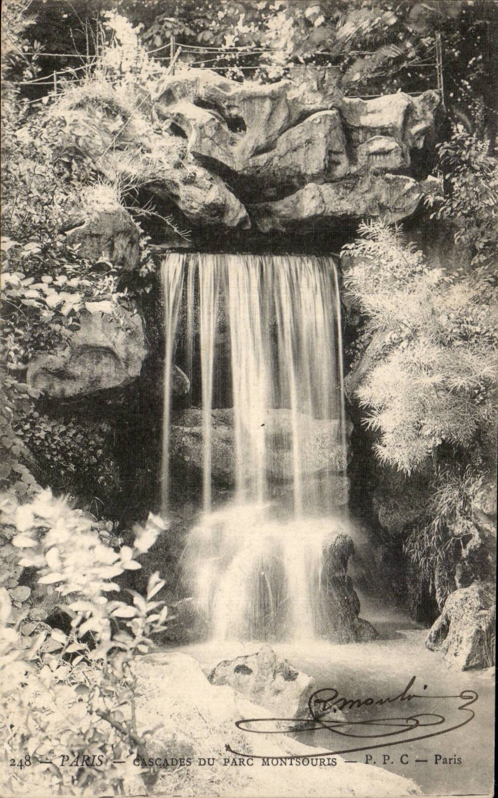 Paris - 14 - Montsouris Park - Cascades CPA