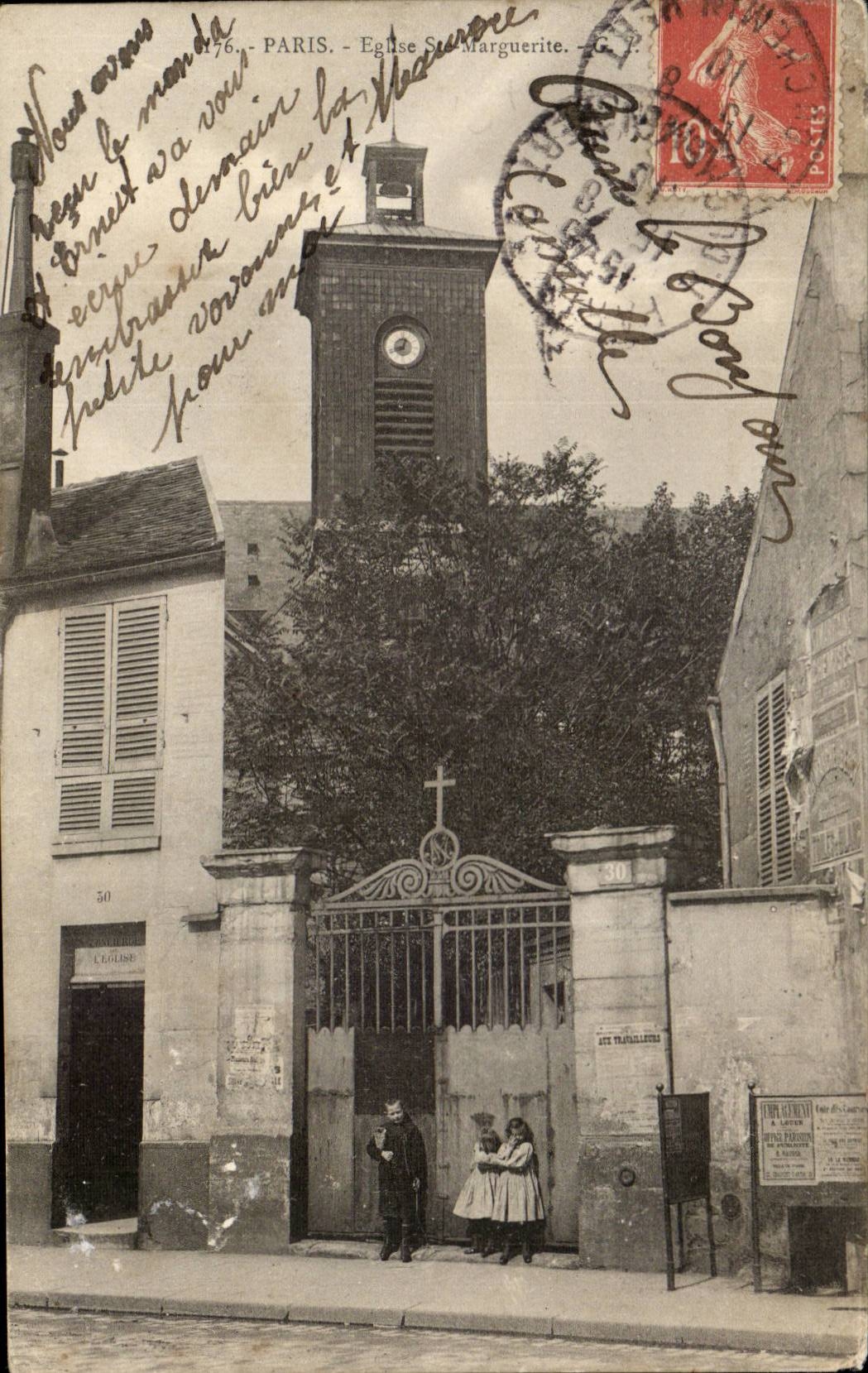 Paris - 1 - Eglise Sainte Marguerite CPA