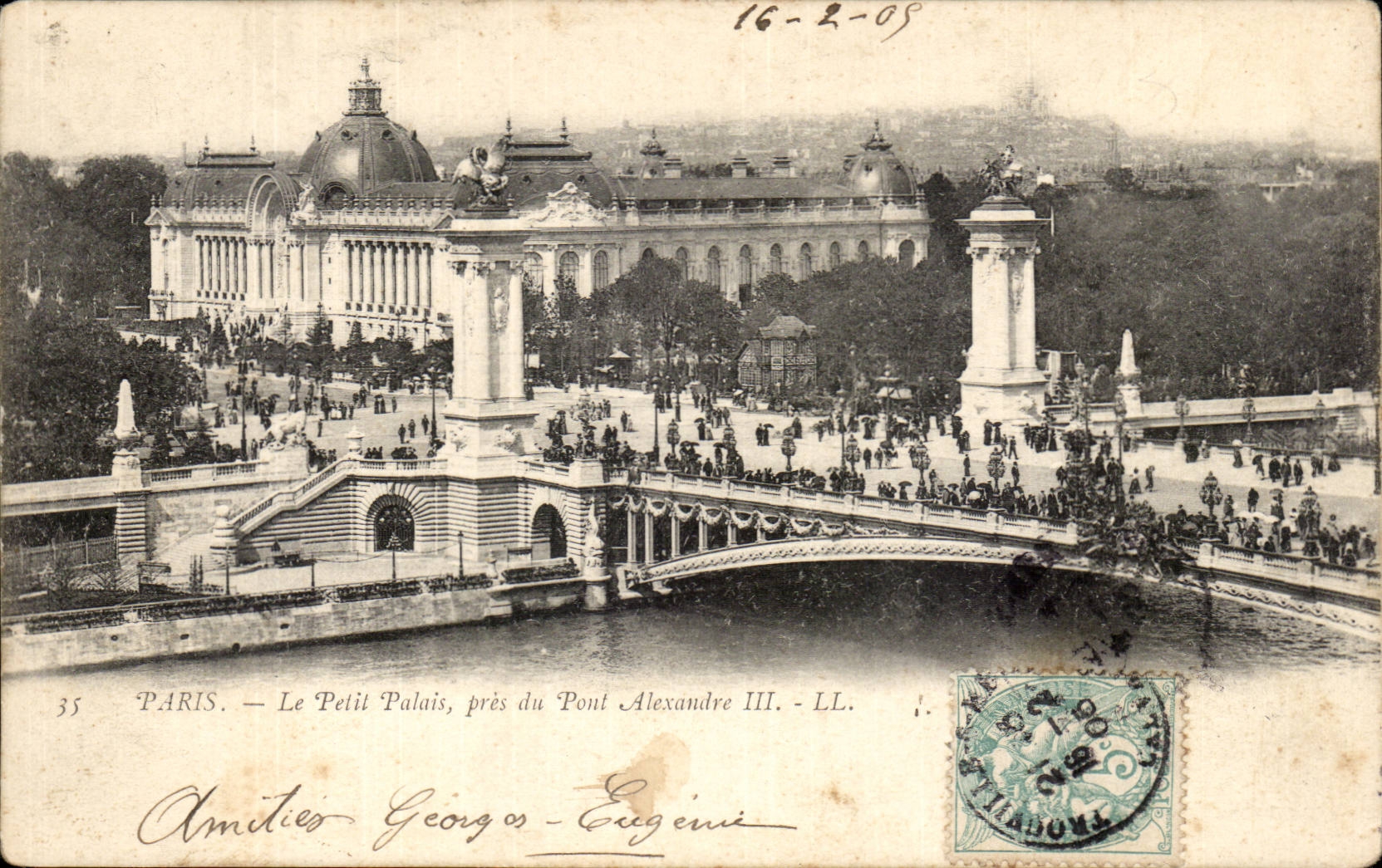 Paris - 8 - the Petit Palais - close to the Bridge Alexandre III - CPA