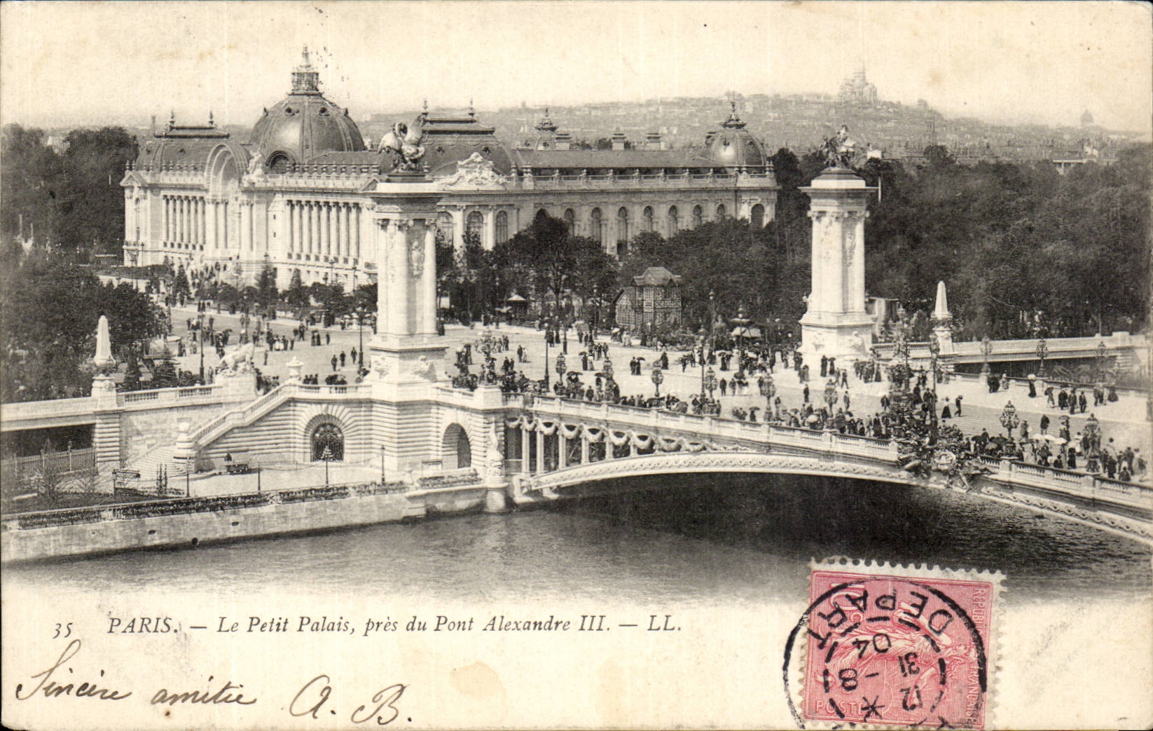 Paris - 8 - the Petit Palais - close to the Bridge Alexandre III - CPA