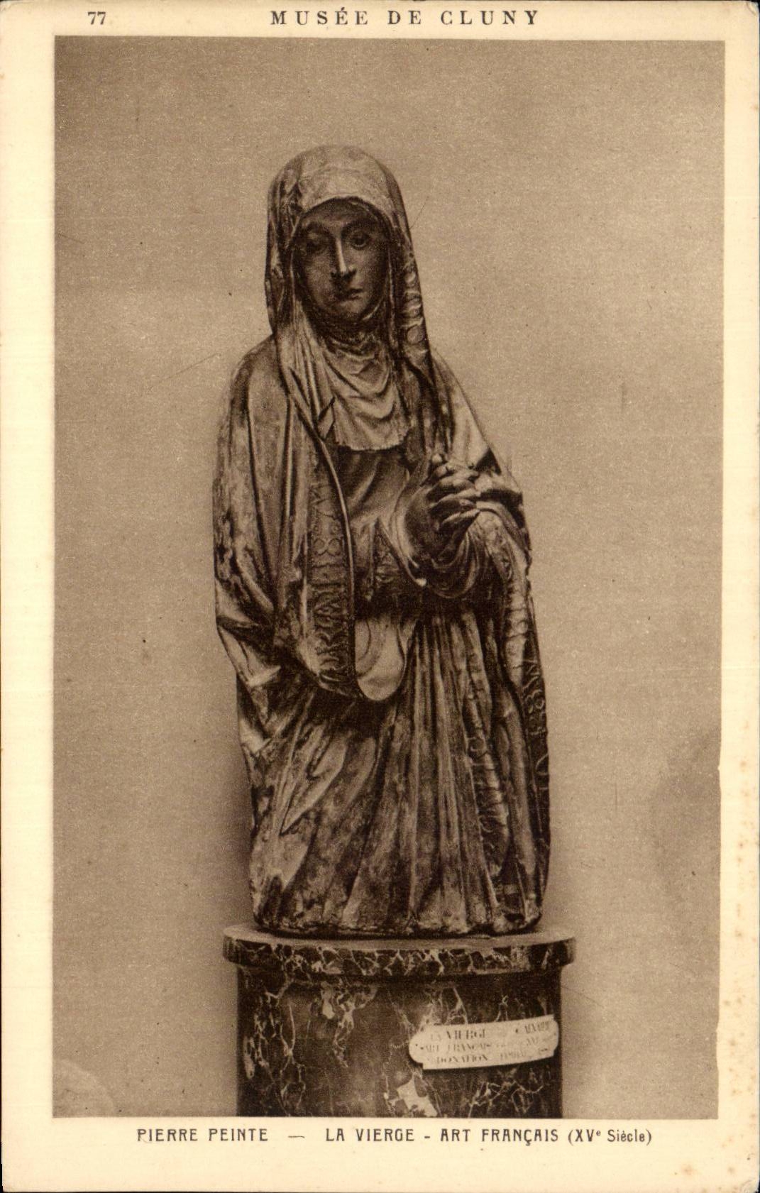 CPA Paris Museum of Cluny Pierre painted the Virgin French Art