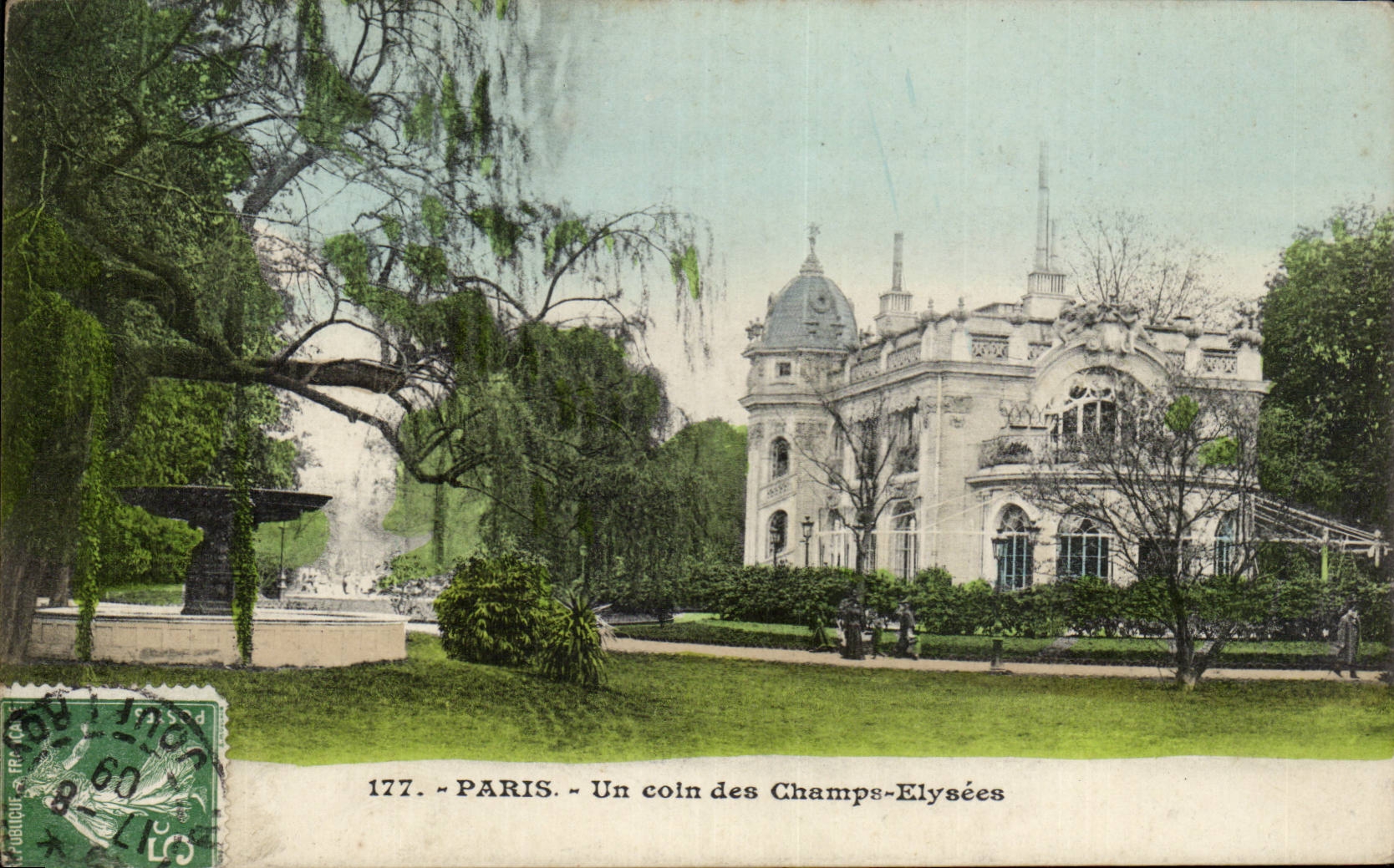 Paris CPA a corner of the Champs Elysees