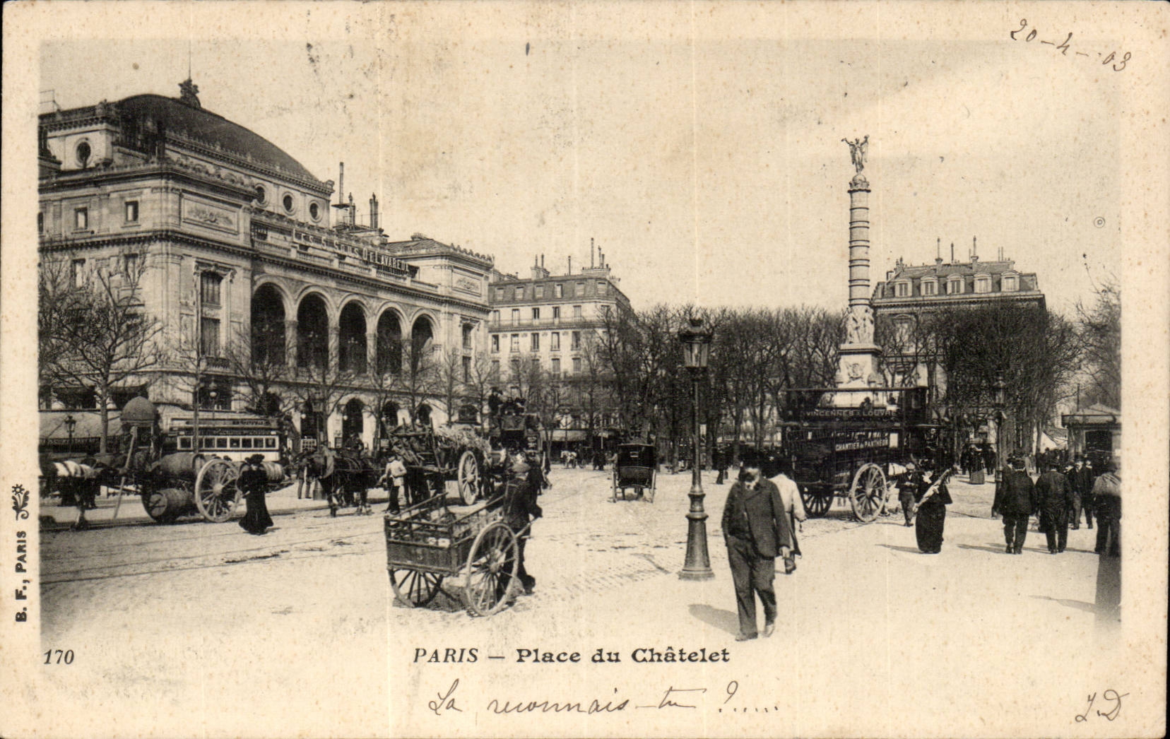 Paris CPA Place du Chatelet