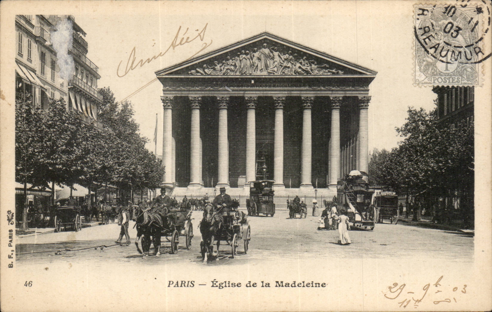 Paris CPA Eglise de la madeleine