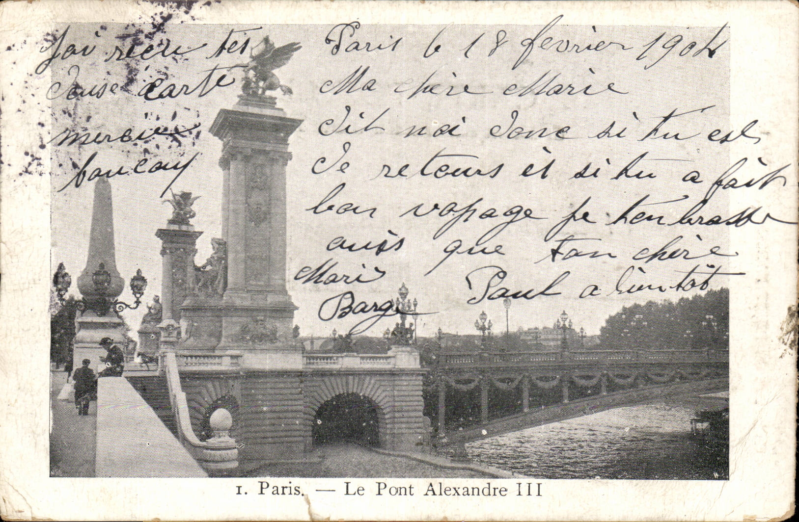 Paris CPA the bridge Alexandre III