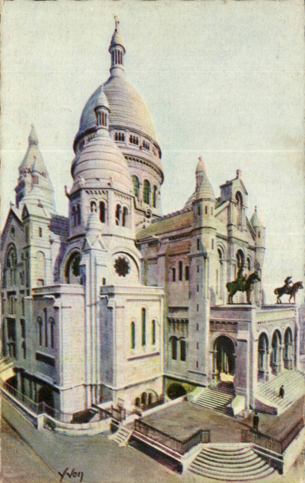 Paris CPA Ensemble de la basilique du SAcre Coeur 