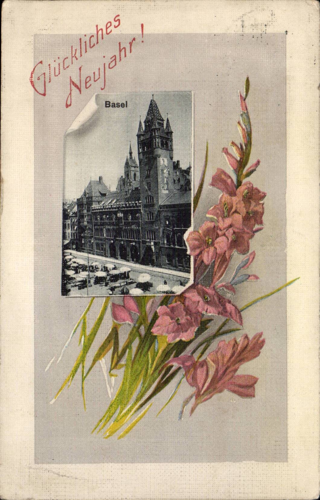 CPA Fantasy Gluckliches Neujahr! Swiss Basel