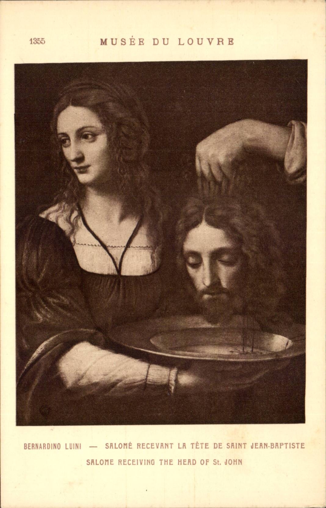 CPA Paris Musee du Louvre Bernardo Luini Salome recevant la tete de Saint Jean Baptiste