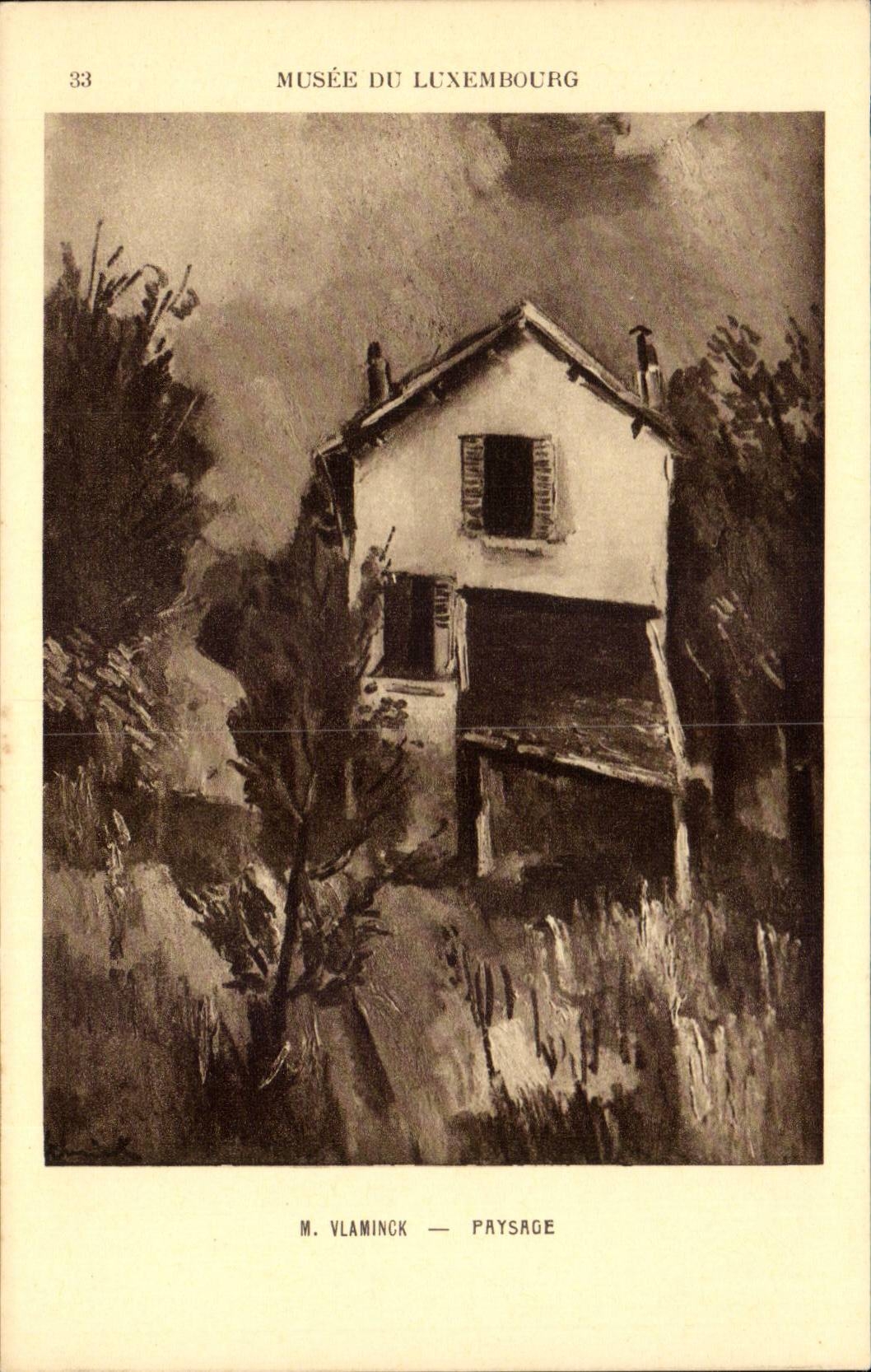 CPA Paris Musee du Luxembourg Vlaminck Paysage