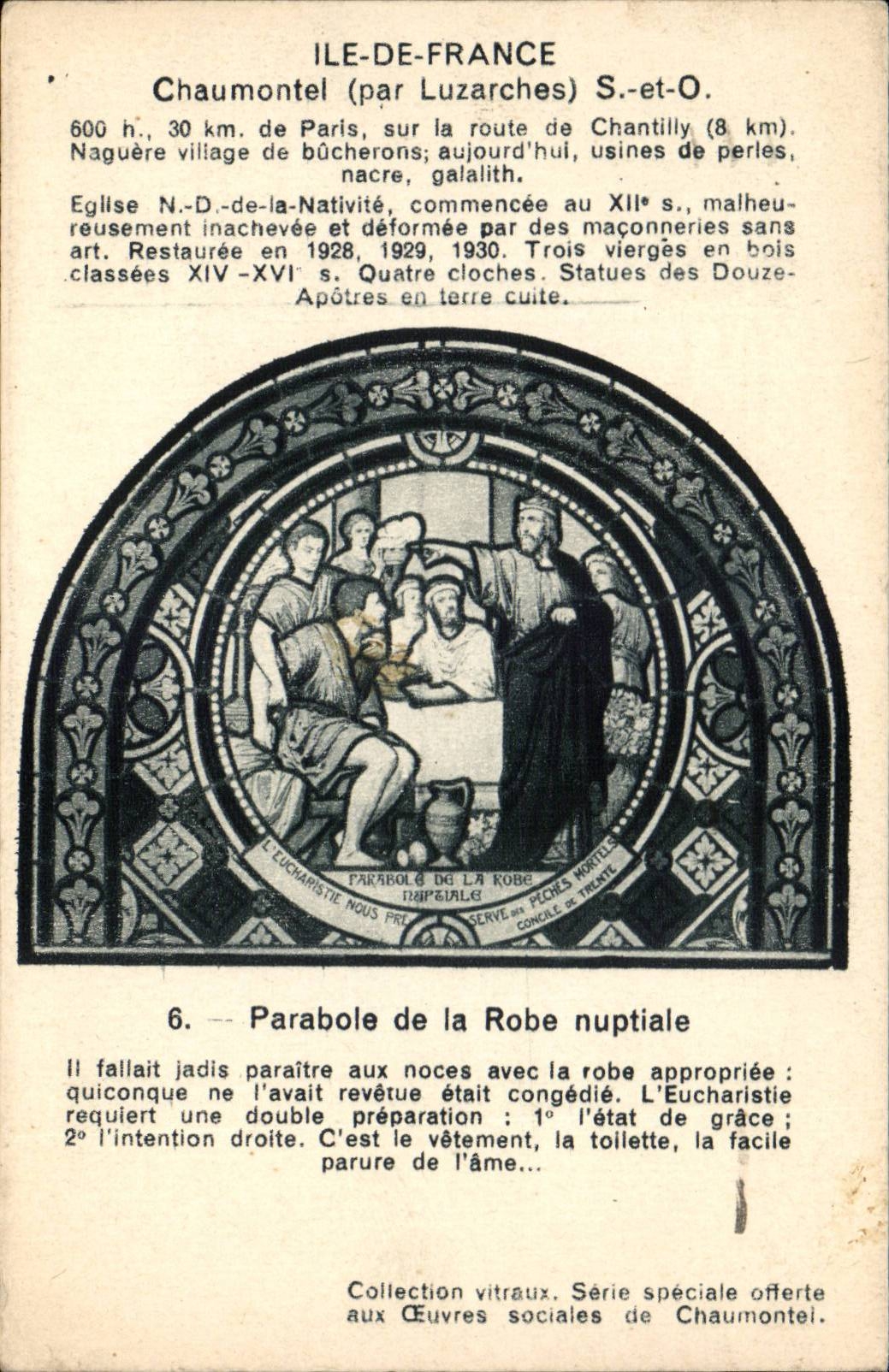 CPA Chamontel (by Luzarches) parabola of the wedding dress