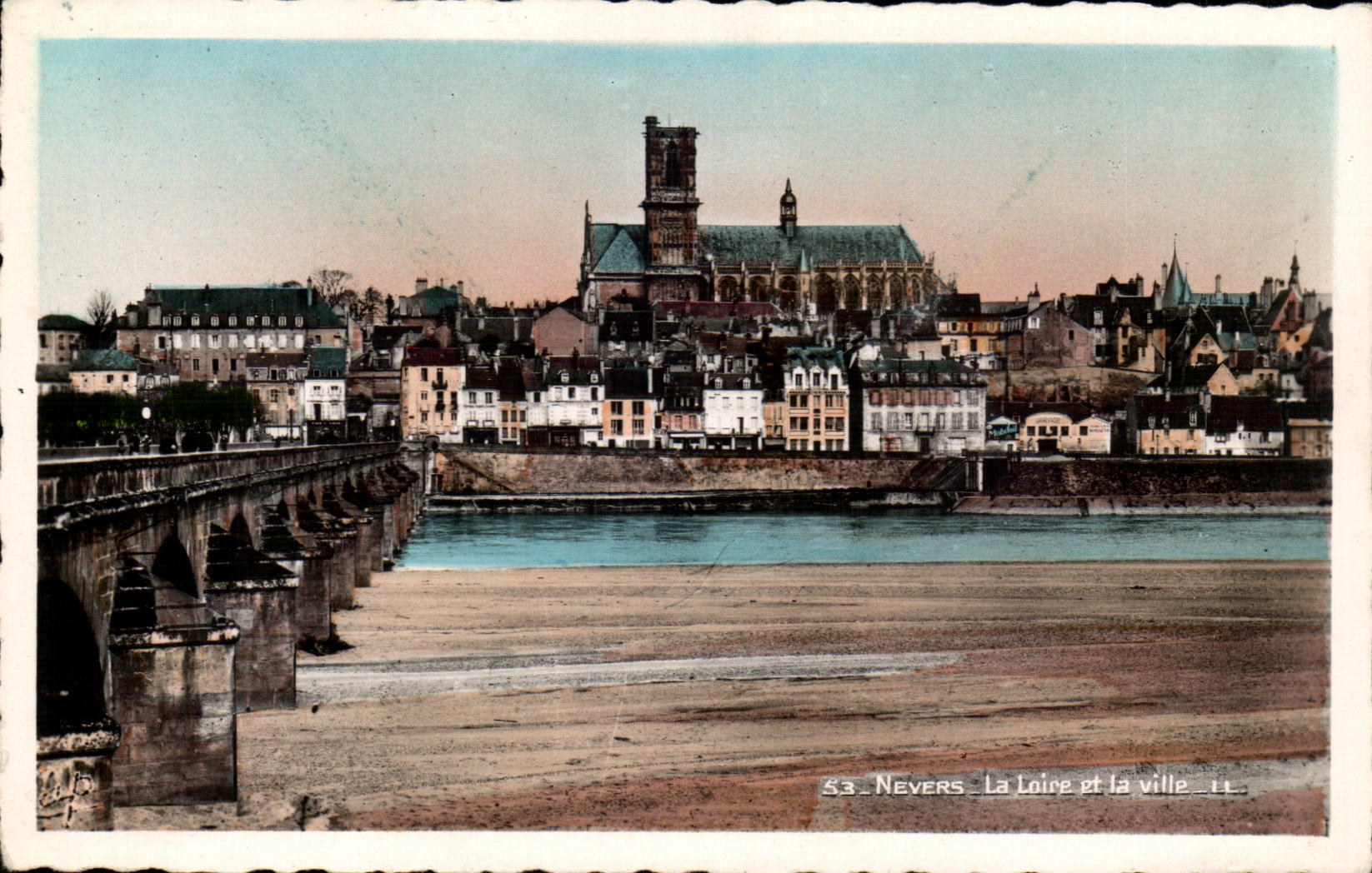 CPA Nevers the Loire and the city