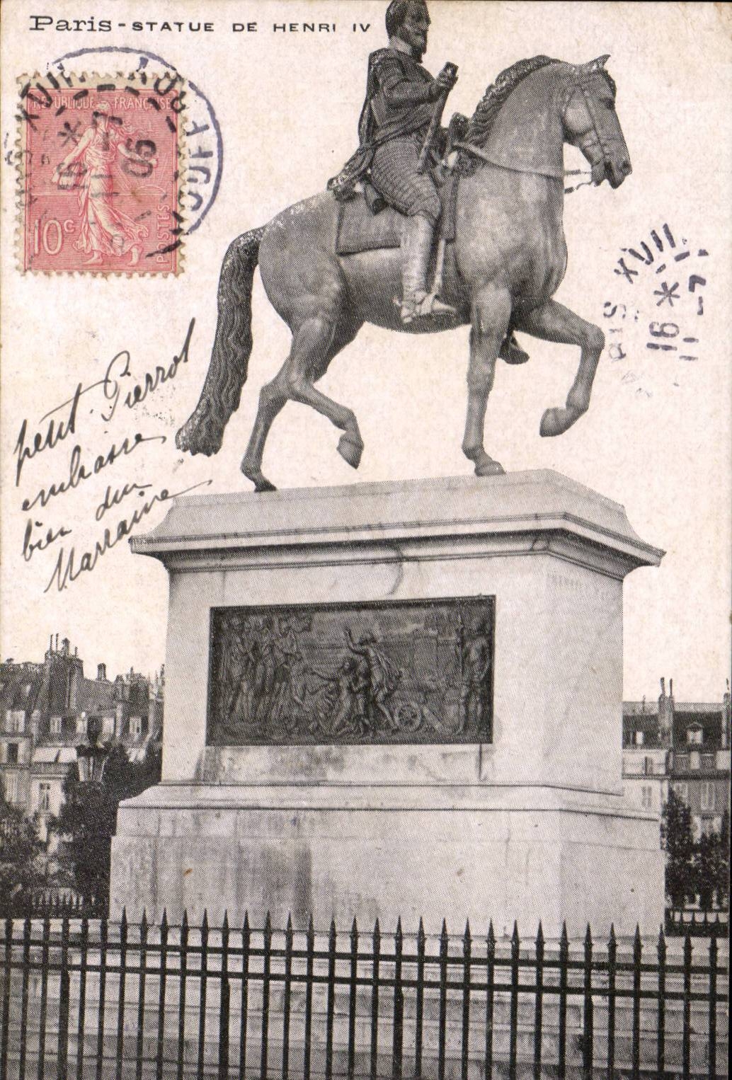 Paris CPA Statue de Henri IV