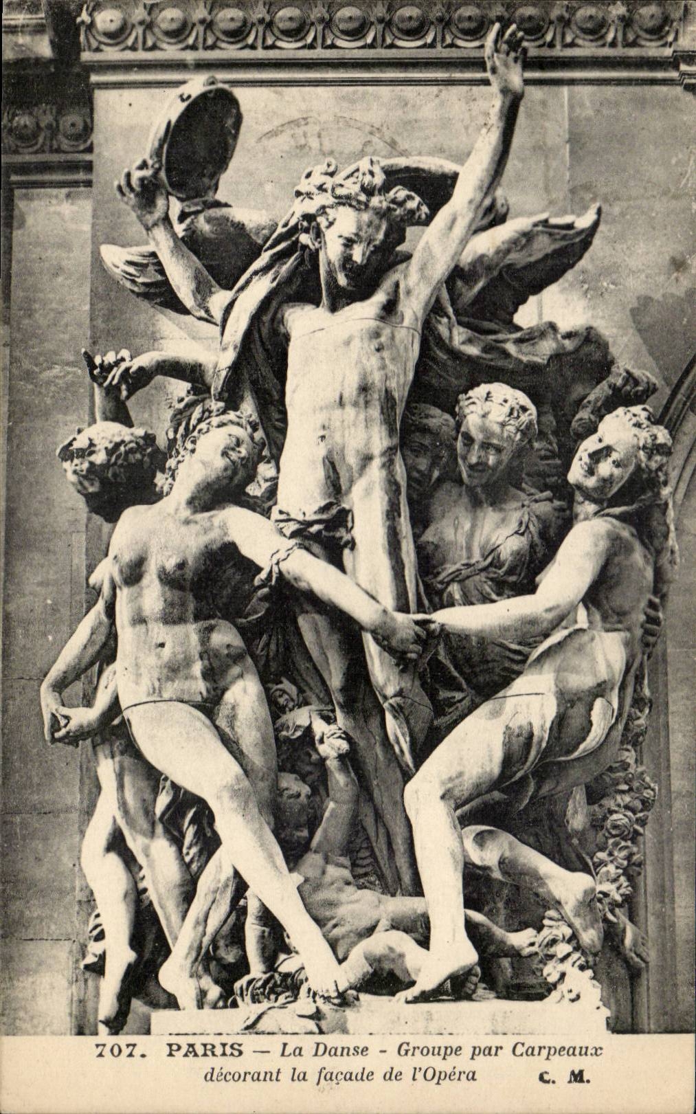 Paris CPA La danse Groupe par Carpeaux decorant la facade l'opera