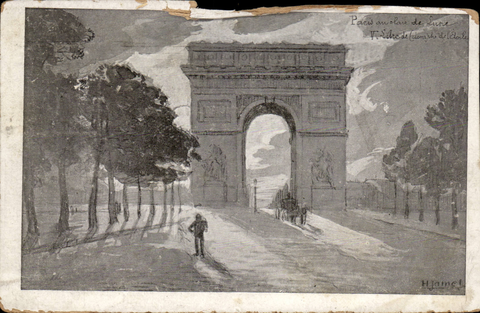 Paris CPA Arc of tiomphe