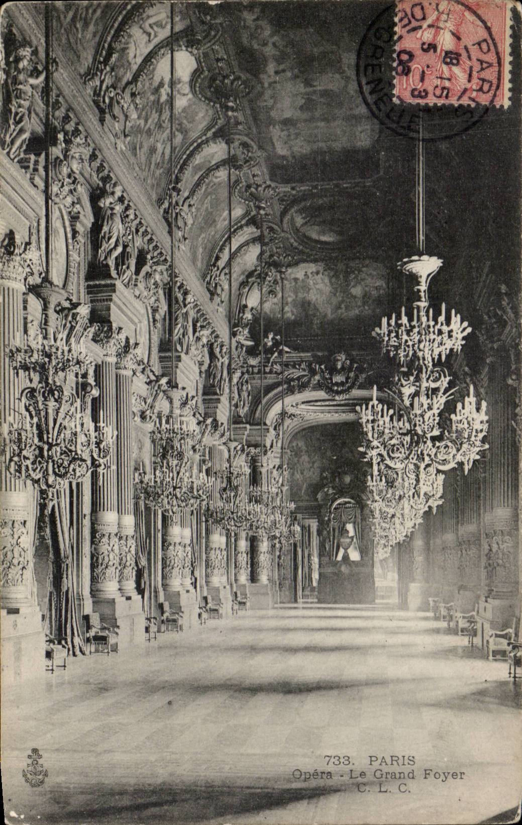 Paris CPA opera Le grand foyer