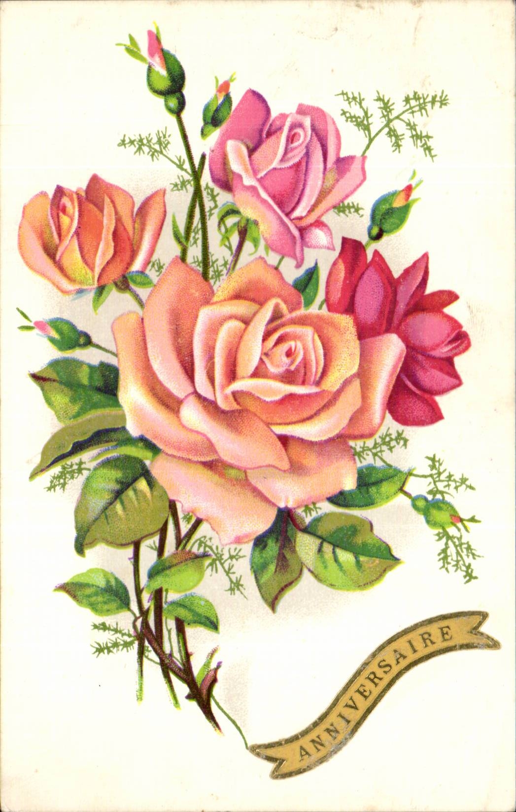 CPA Fantasy Flowers Birthday