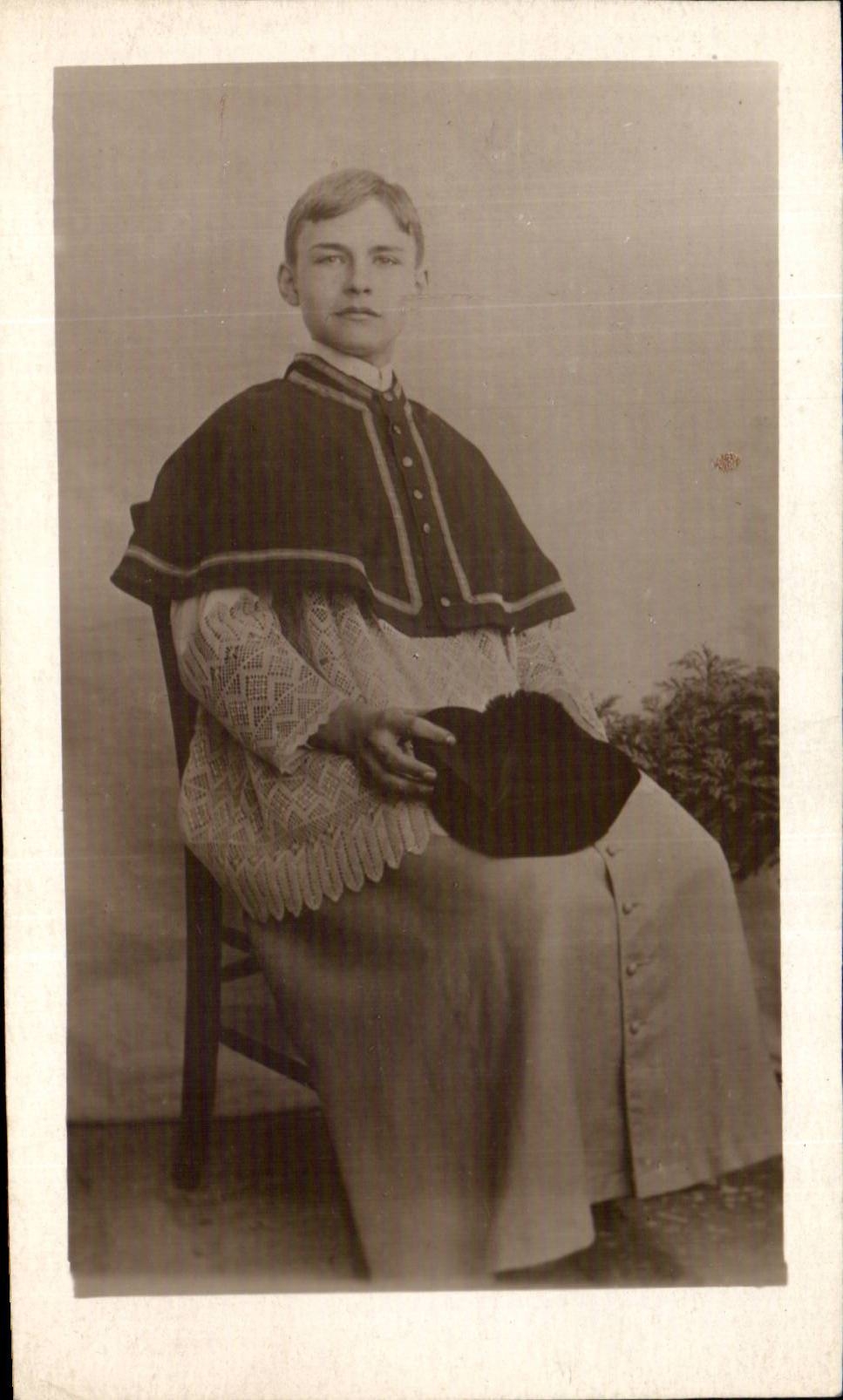 CPA Fantasy Real photo religious child