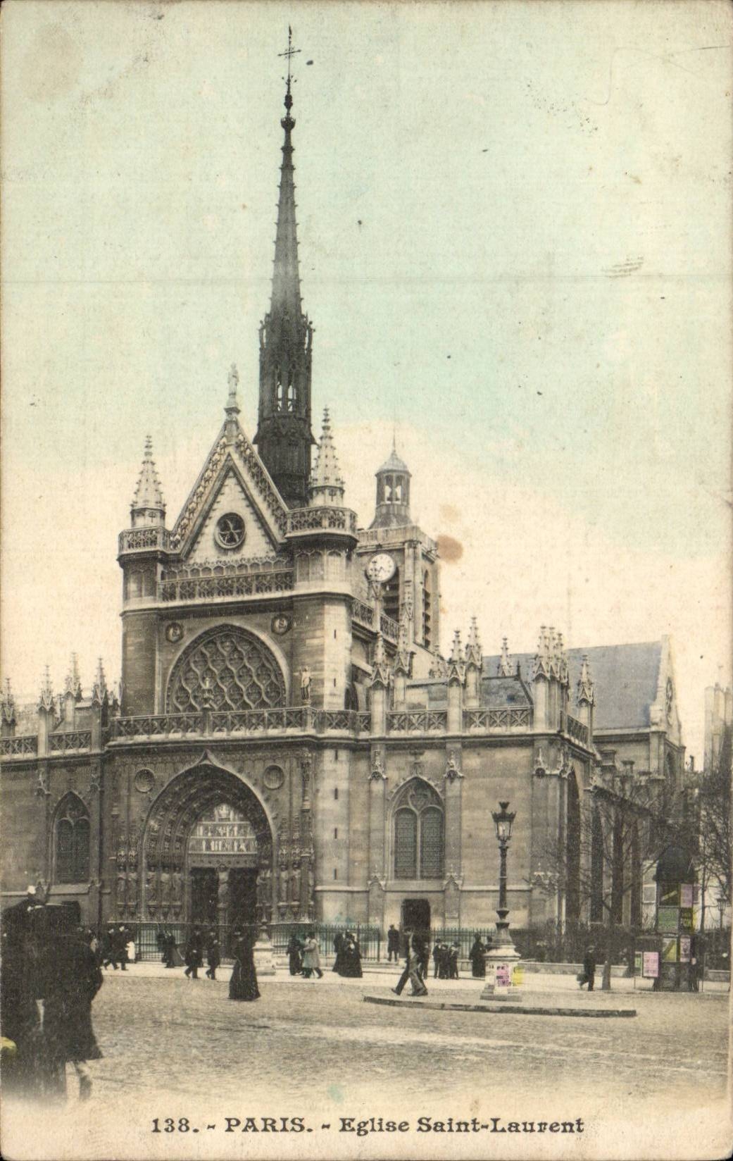 Paris CPA Eglise Saint Laurent
