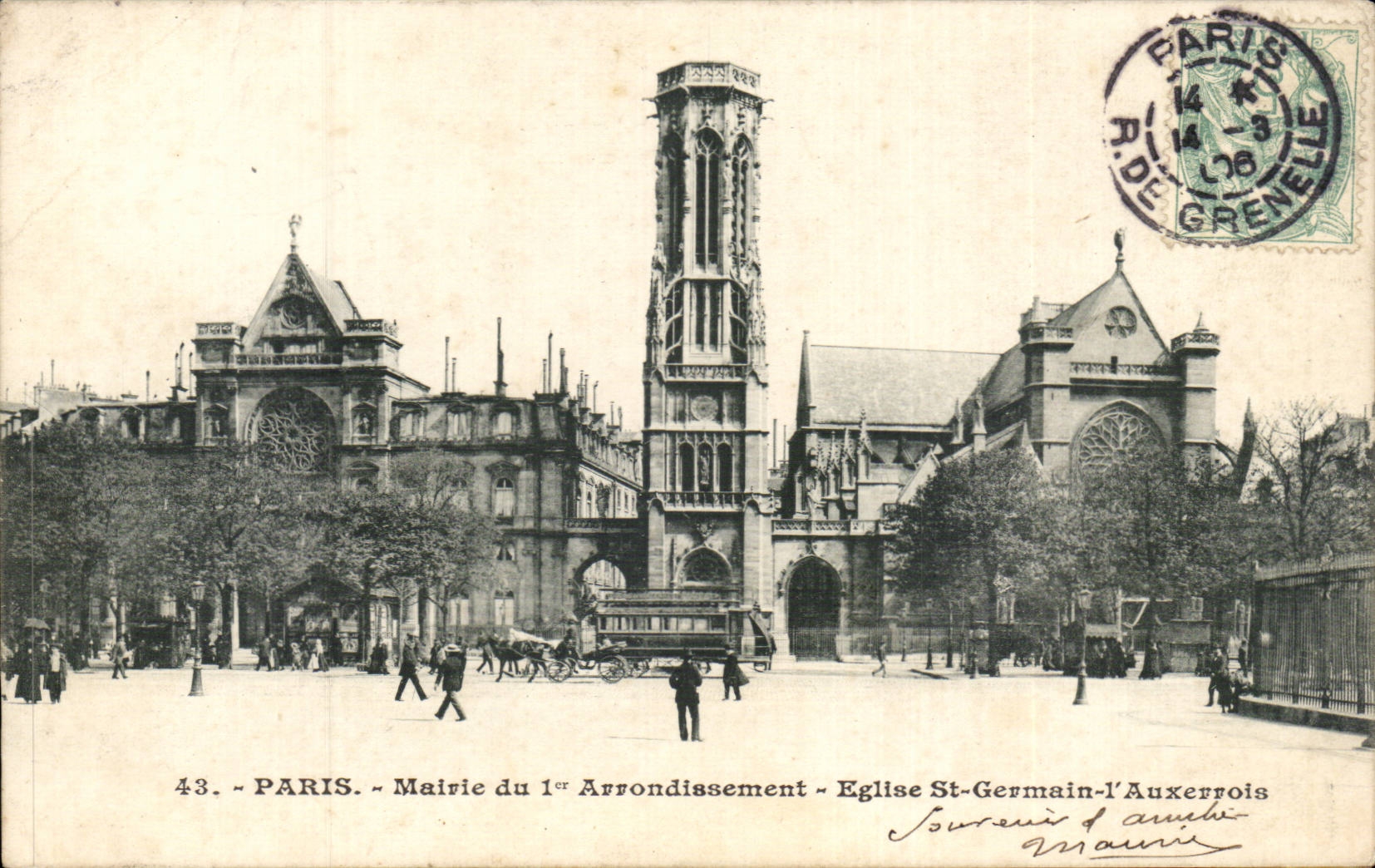 Paris CPA Mairie du 1er arrondissement Eglise Saint Germain l'auxerrois