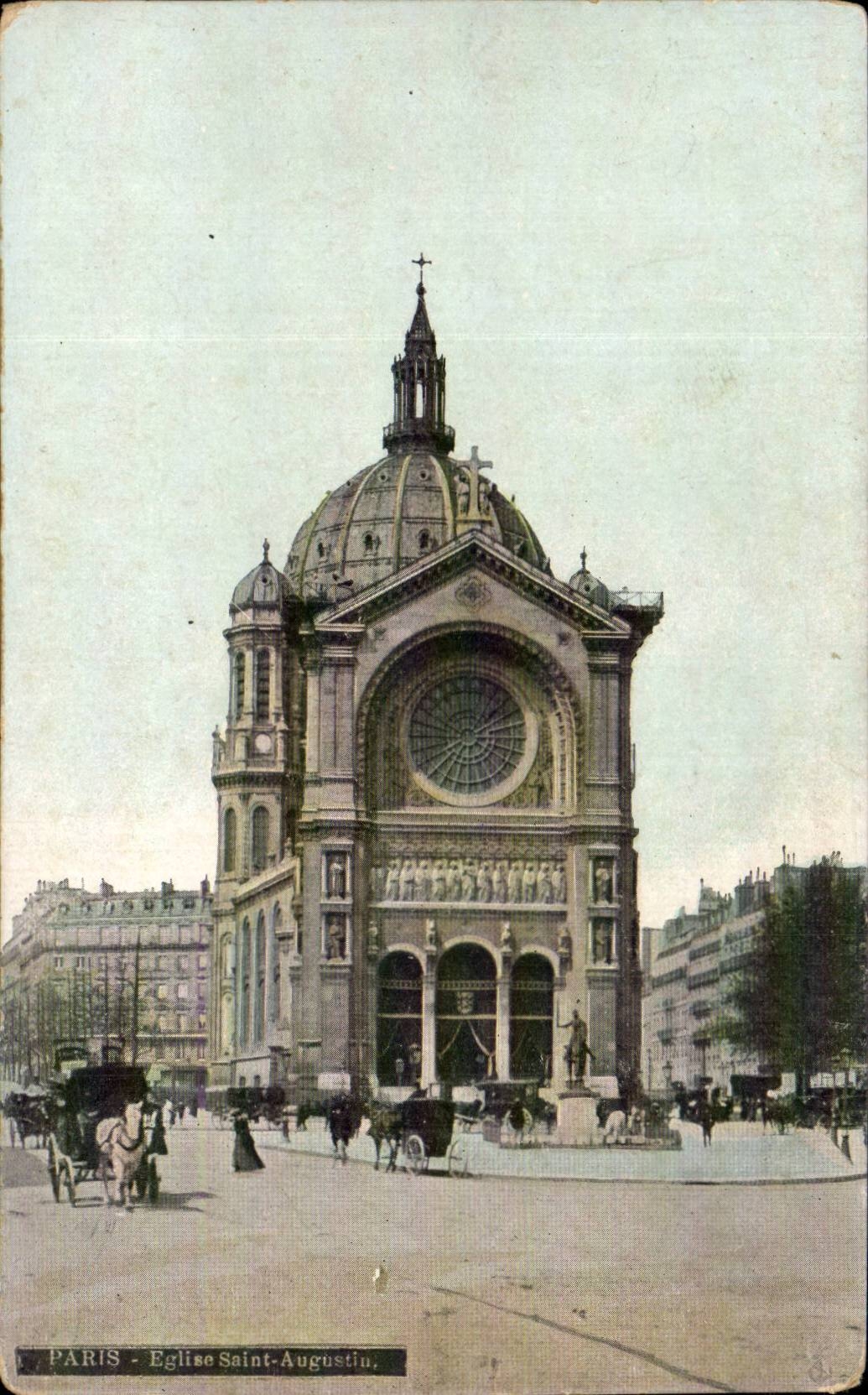 Paris CPA Church Saint Augustin