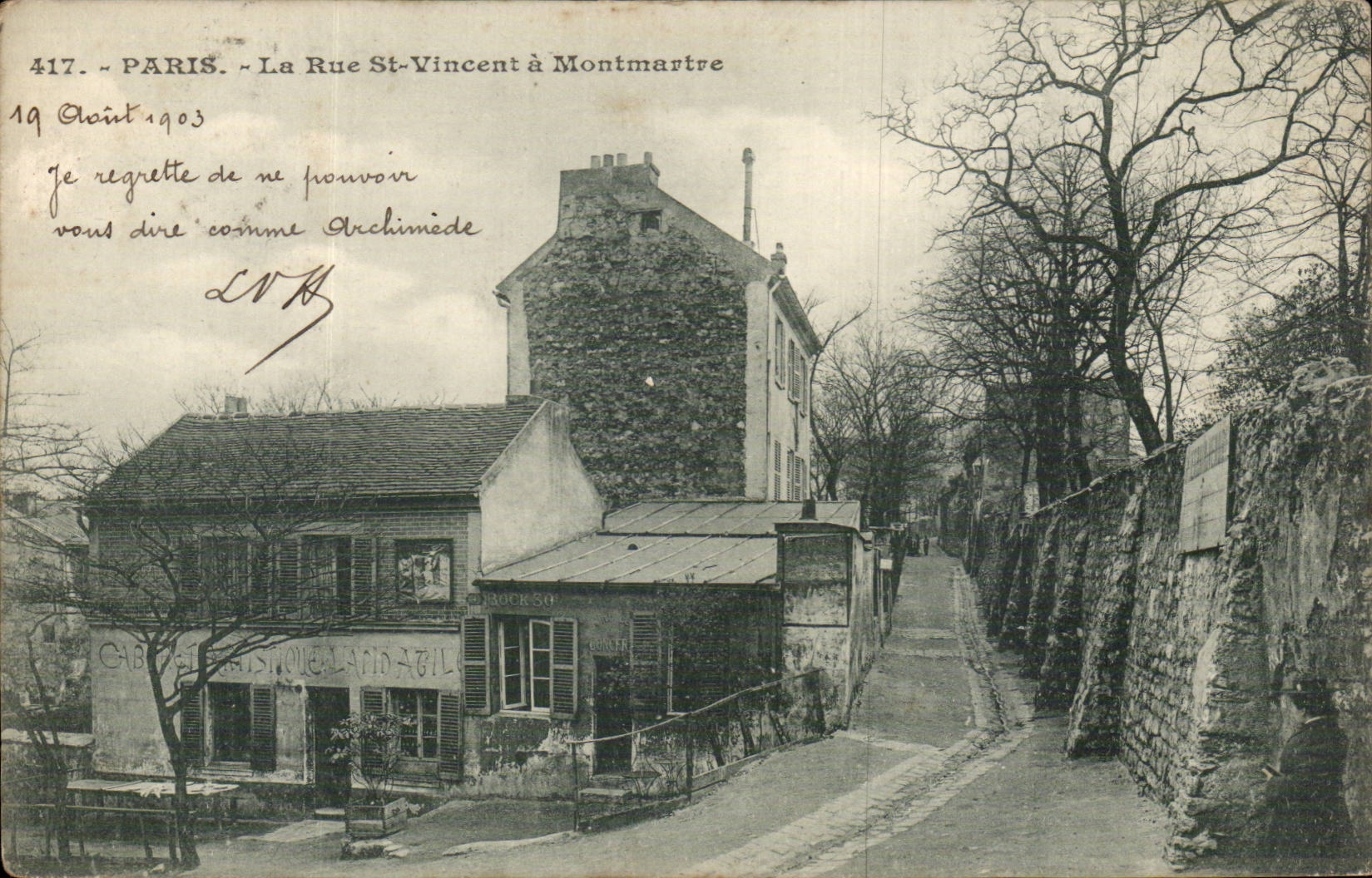 Paris CPA Rue St Vincent de Montmartre (Lapin Agil)