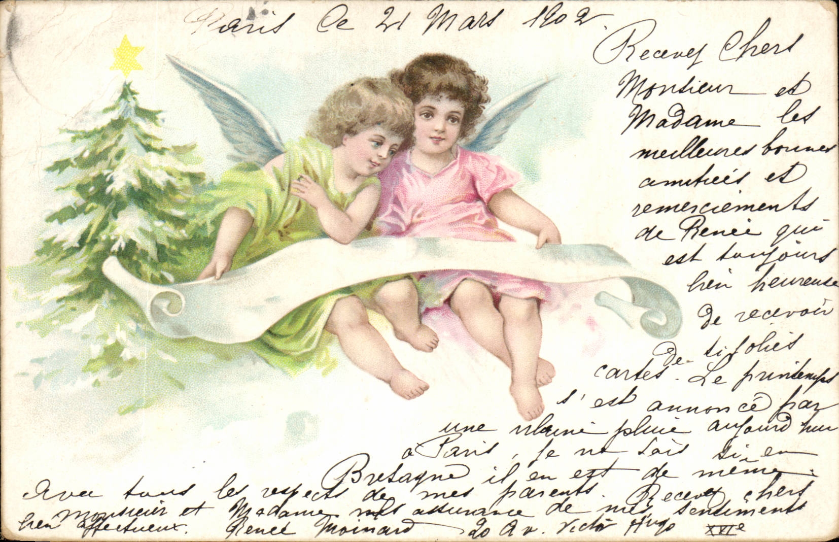 CPA Fantasy Children Angel Angel